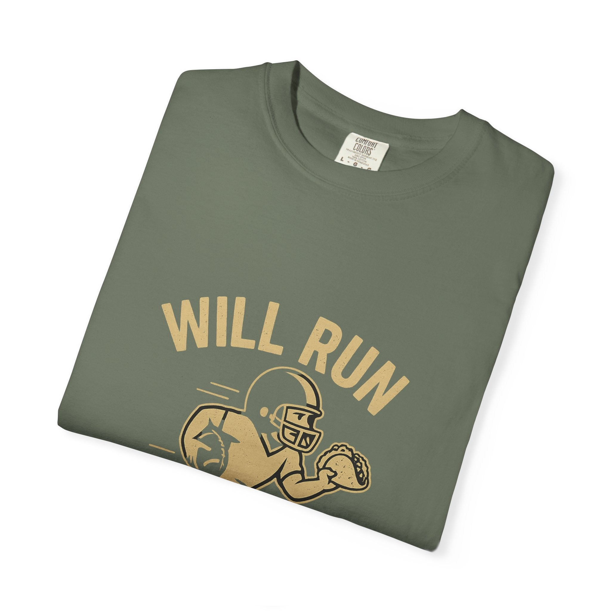 Sporty Humor T-shirt for Taco Lovers - Fun Gift for Football Fans, Tailgating, Game Day, BBQ, Casual Wear