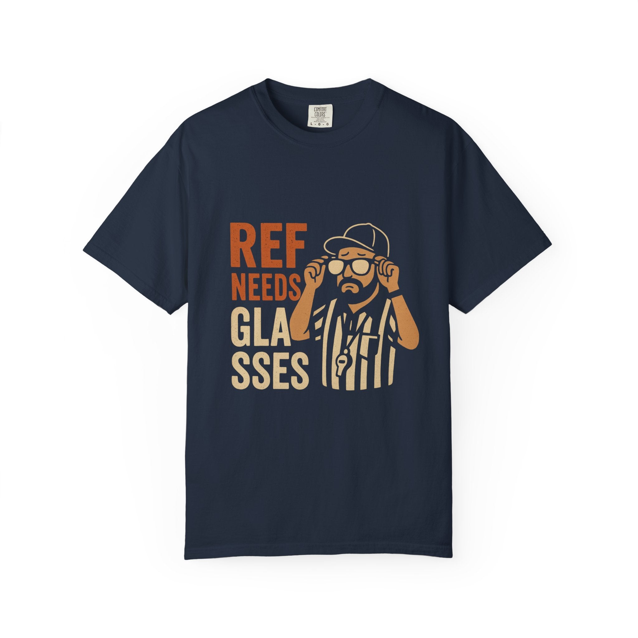 Ref Needs Glasses T-Shirt, Fun Referee Shirt, Casual Game Day Tee, Gift for Sports Fans, Unisex Graphic Top
