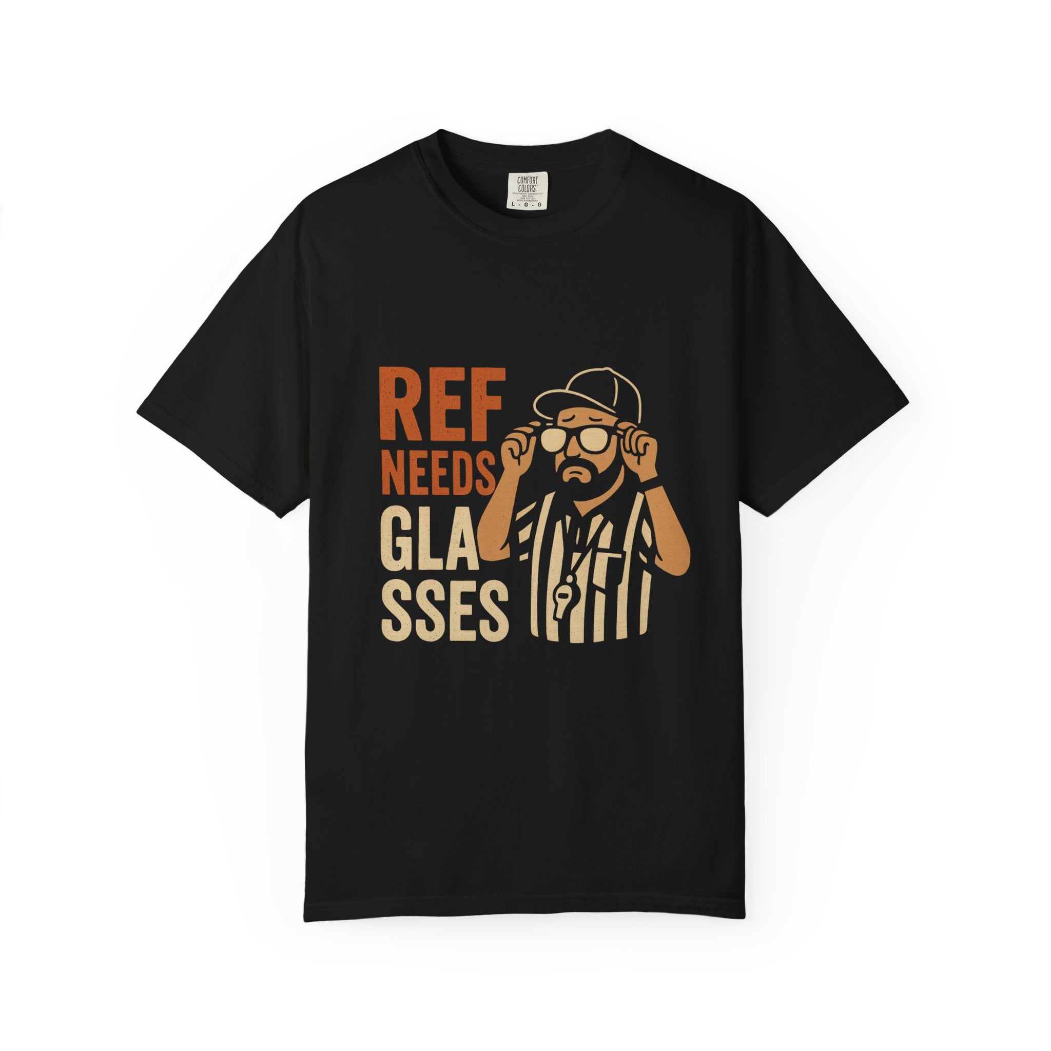 Ref Needs Glasses T-Shirt, Fun Referee Shirt, Casual Game Day Tee, Gift for Sports Fans, Unisex Graphic Top