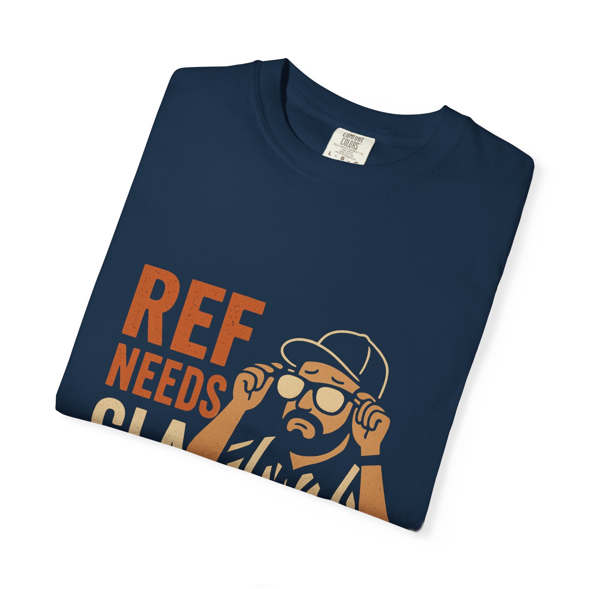 Ref Needs Glasses T-Shirt, Fun Referee Shirt, Casual Game Day Tee, Gift for Sports Fans, Unisex Graphic Top