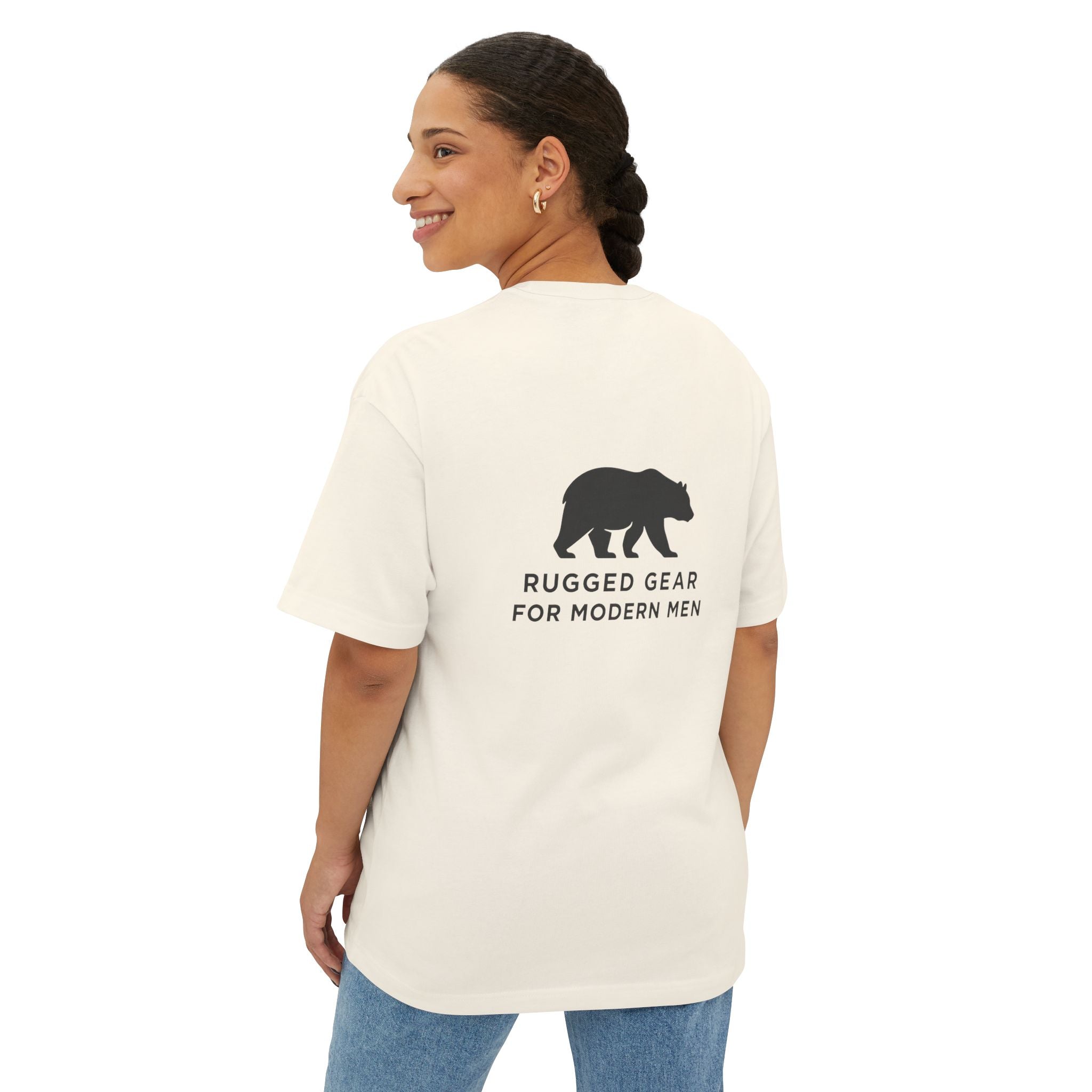 Rugged Men's Boxy Tee - Oversized Unisex T-Shirt, Casual Wear, Gift for Him, Nature Lovers, Outdoor Enthusiasts