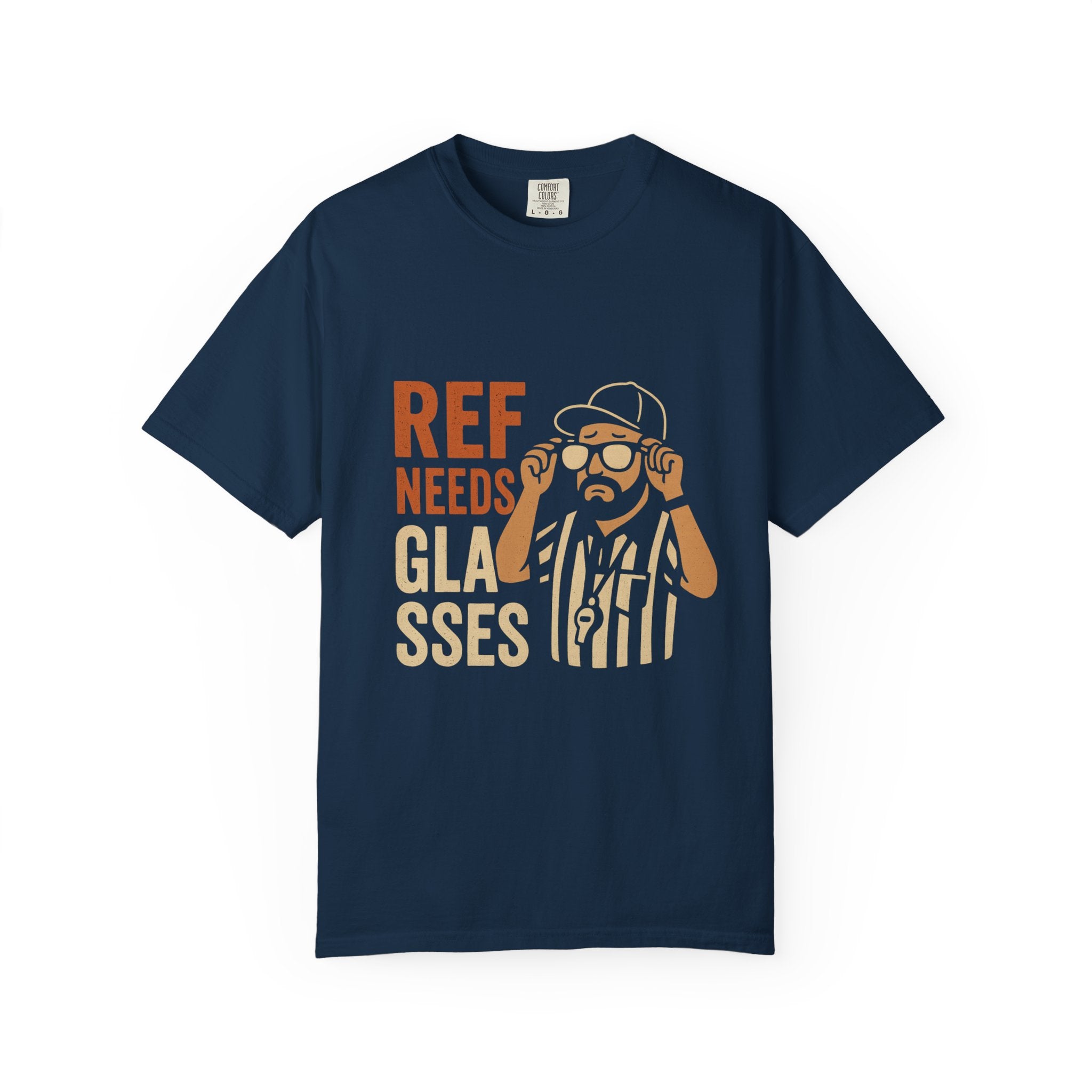 Ref Needs Glasses T-Shirt, Fun Referee Shirt, Casual Game Day Tee, Gift for Sports Fans, Unisex Graphic Top
