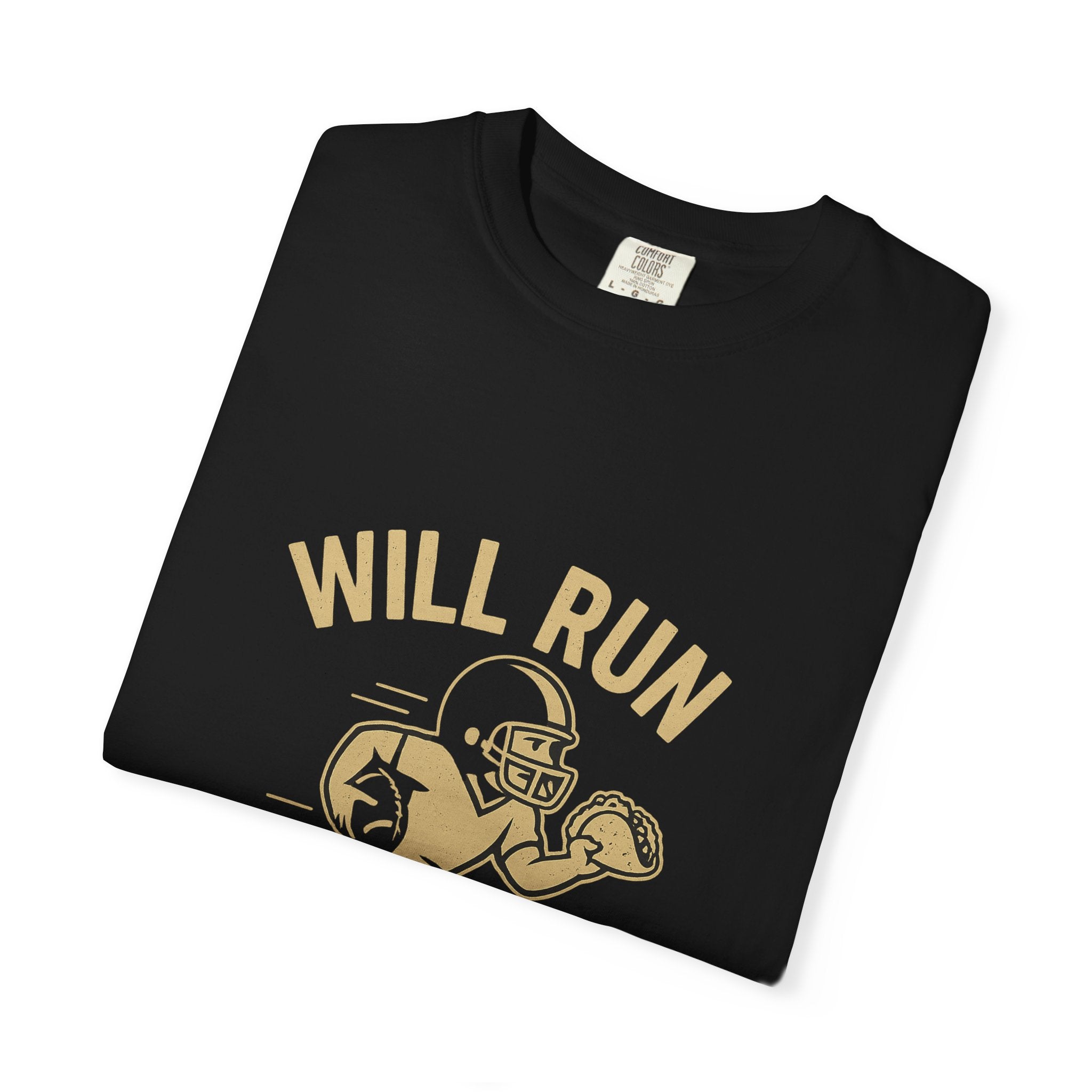 Sporty Humor T-shirt for Taco Lovers - Fun Gift for Football Fans, Tailgating, Game Day, BBQ, Casual Wear