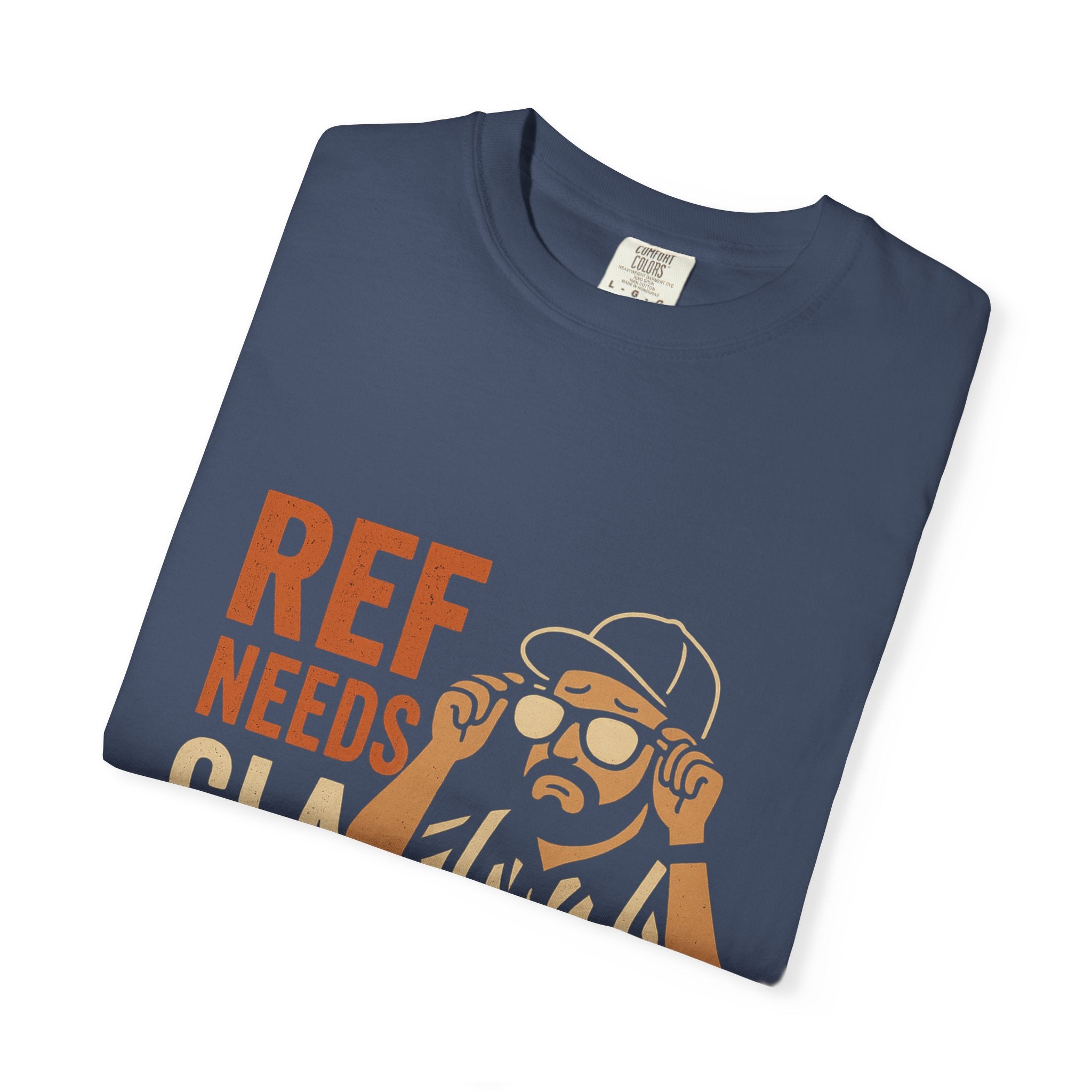 Ref Needs Glasses T-Shirt, Fun Referee Shirt, Casual Game Day Tee, Gift for Sports Fans, Unisex Graphic Top