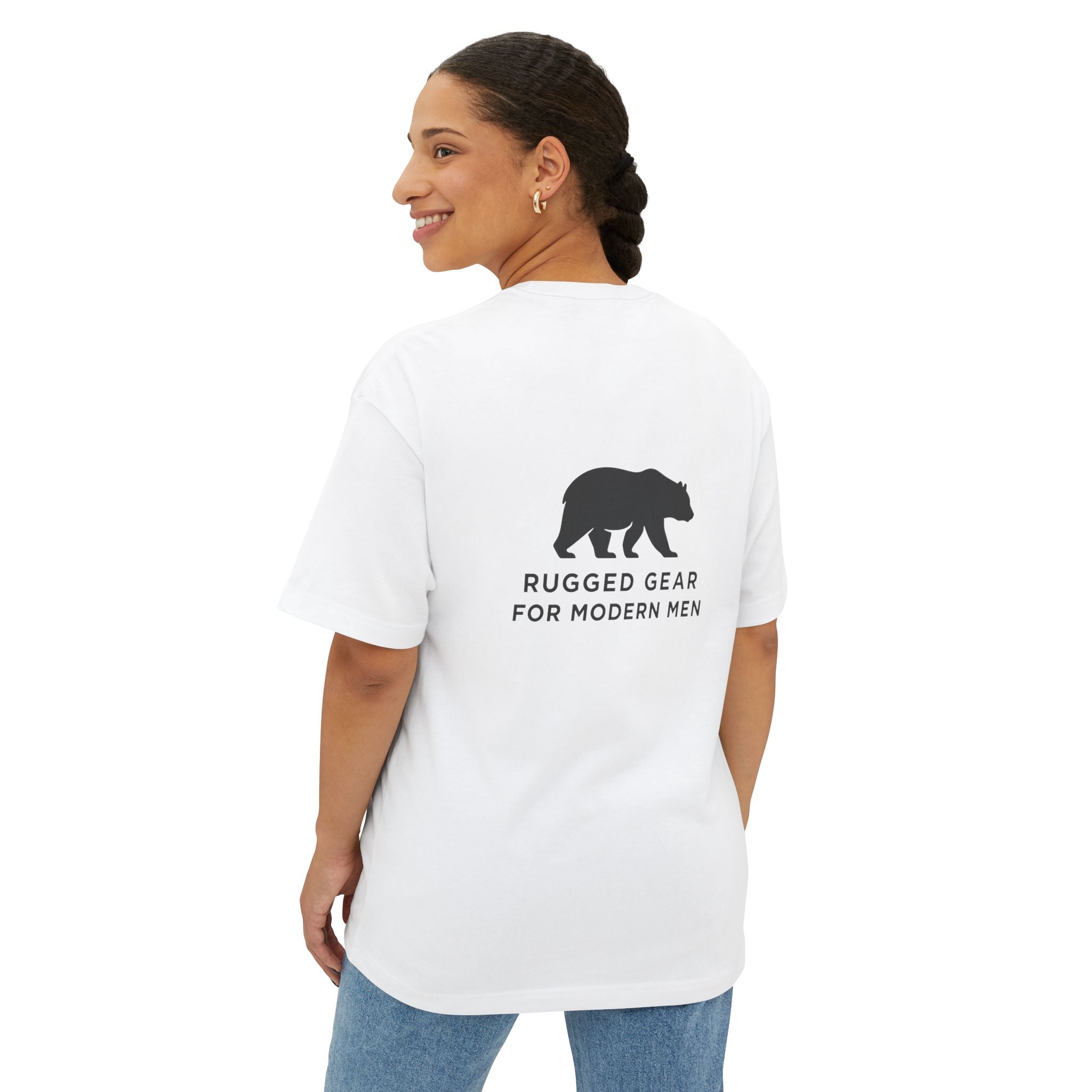 Rugged Men's Boxy Tee - Oversized Unisex T-Shirt, Casual Wear, Gift for Him, Nature Lovers, Outdoor Enthusiasts