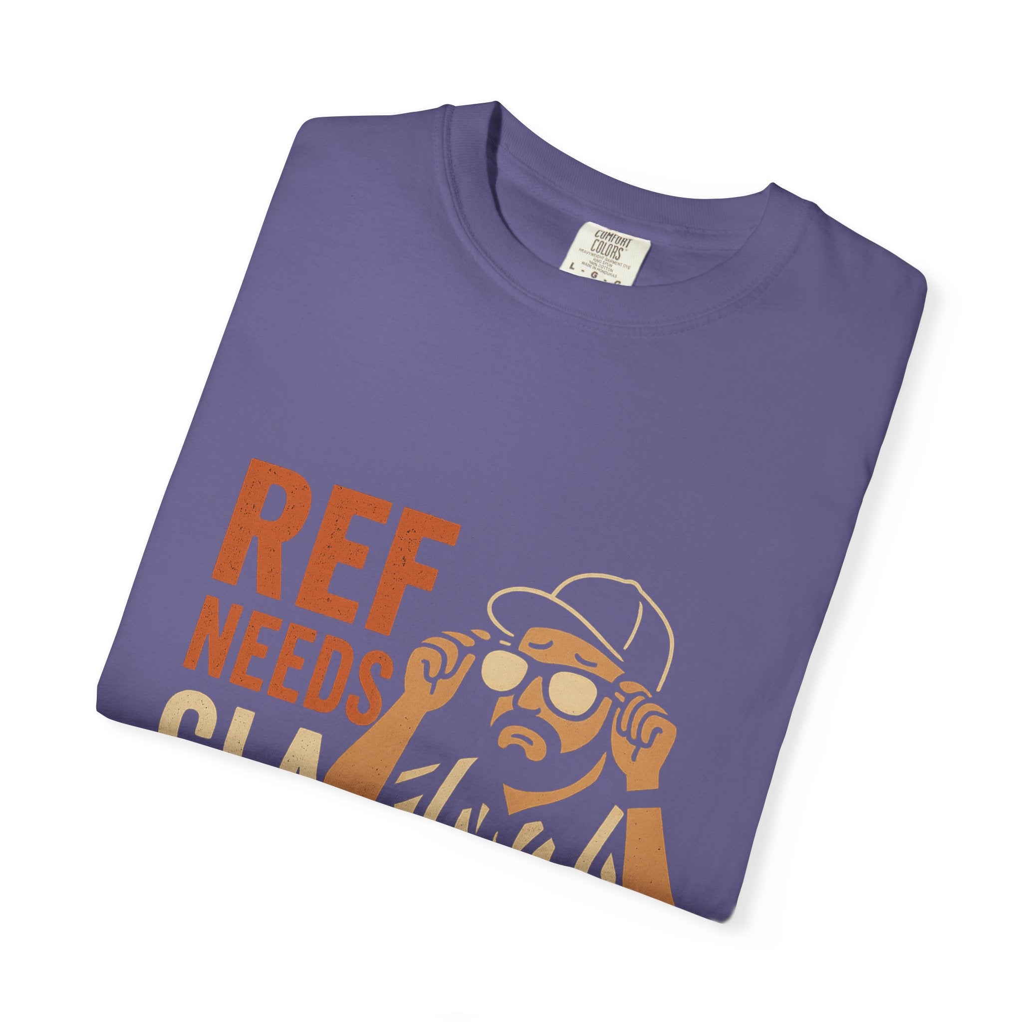 Ref Needs Glasses T-Shirt, Fun Referee Shirt, Casual Game Day Tee, Gift for Sports Fans, Unisex Graphic Top