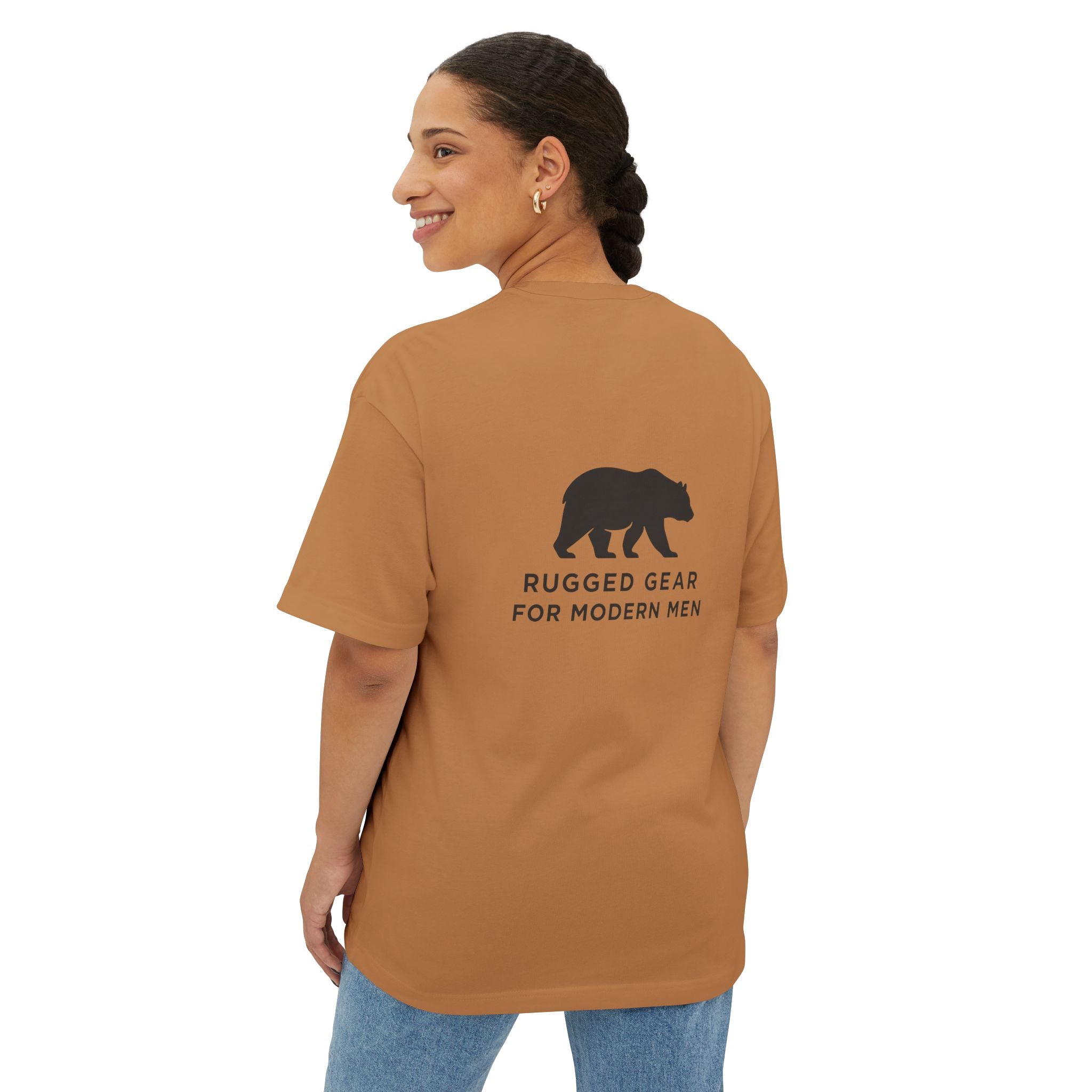 Rugged Men's Boxy Tee - Oversized Unisex T-Shirt, Casual Wear, Gift for Him, Nature Lovers, Outdoor Enthusiasts