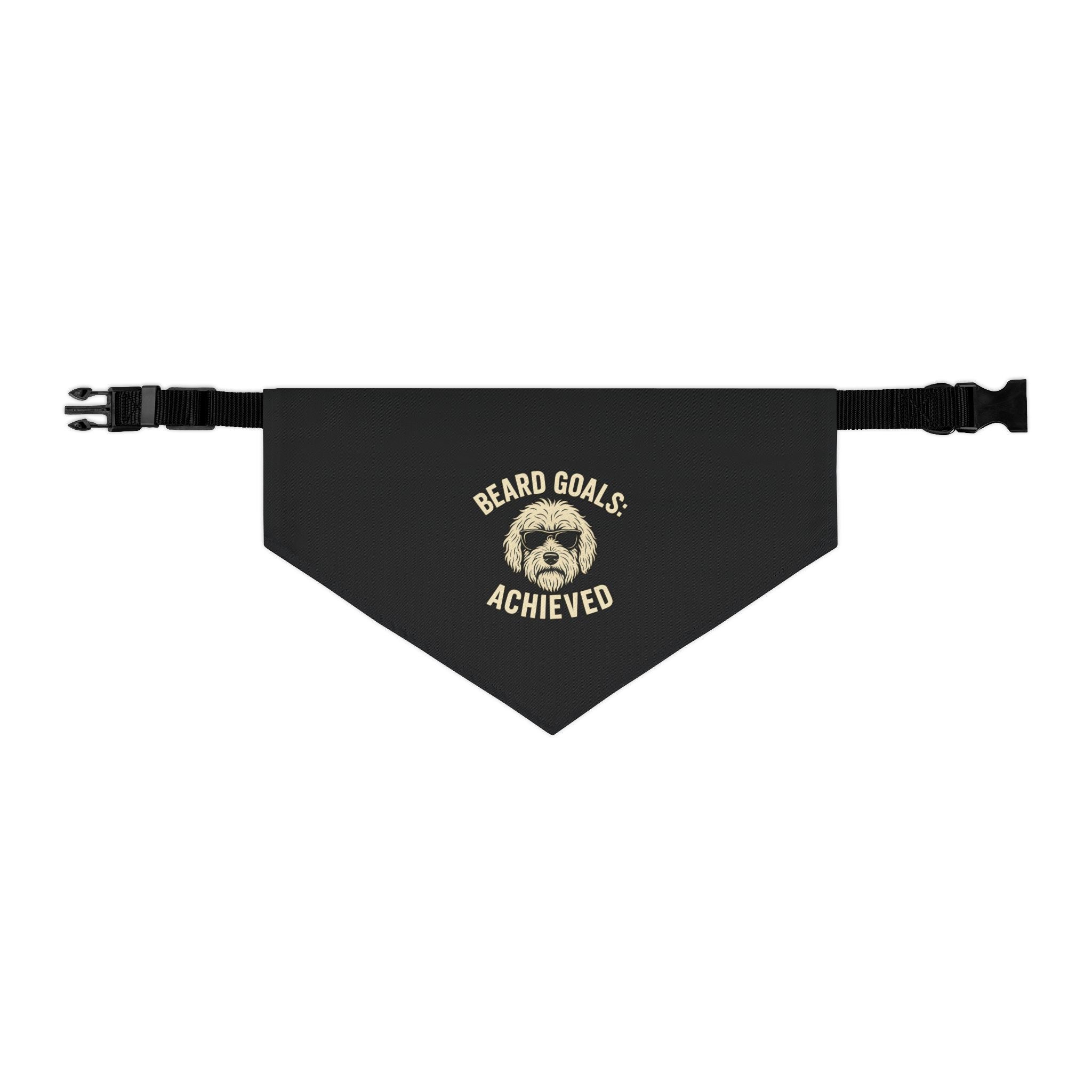 Beard Goals Achieved Pet Bandana Collar, Dog Accessories, Pet Fashion, Trendy Dog Gear, Gifts for Dog Lovers