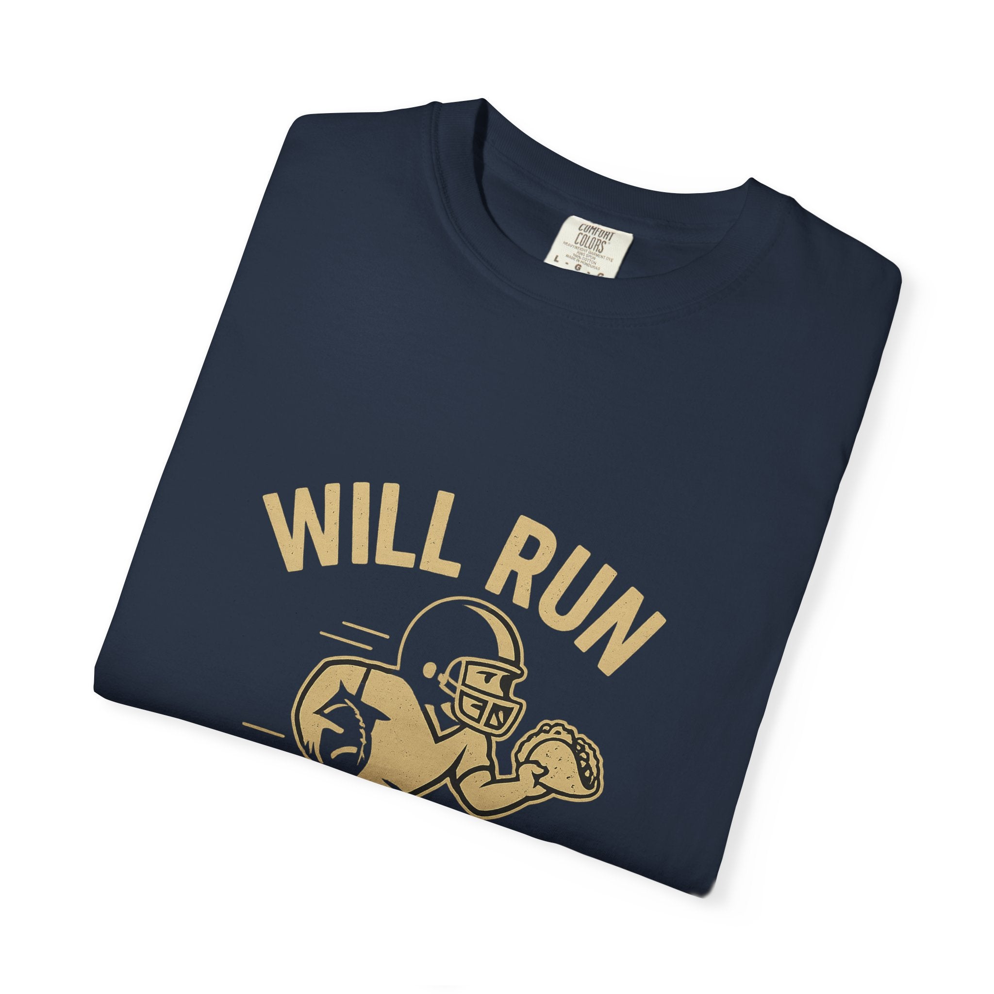Sporty Humor T-shirt for Taco Lovers - Fun Gift for Football Fans, Tailgating, Game Day, BBQ, Casual Wear