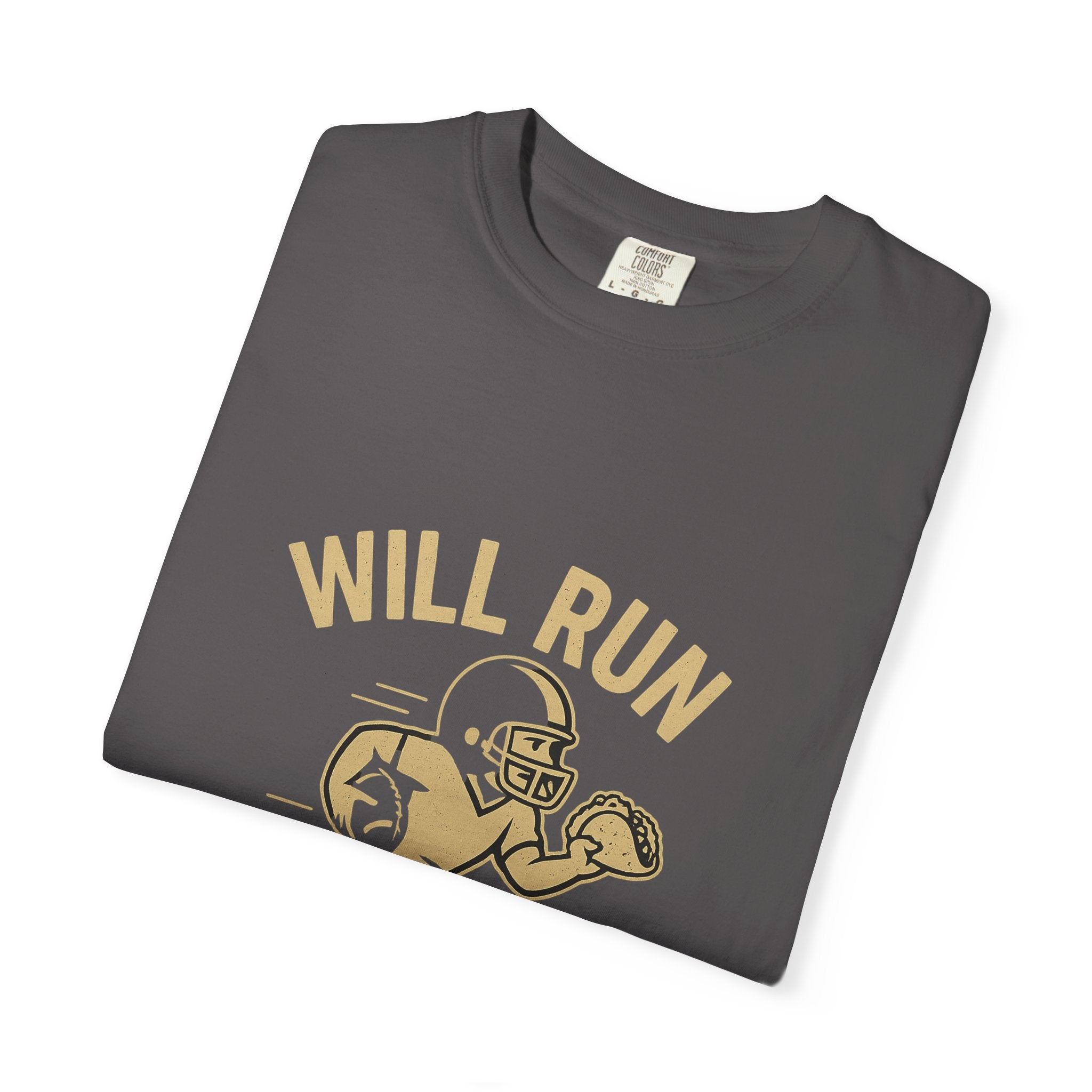 Sporty Humor T-shirt for Taco Lovers - Fun Gift for Football Fans, Tailgating, Game Day, BBQ, Casual Wear