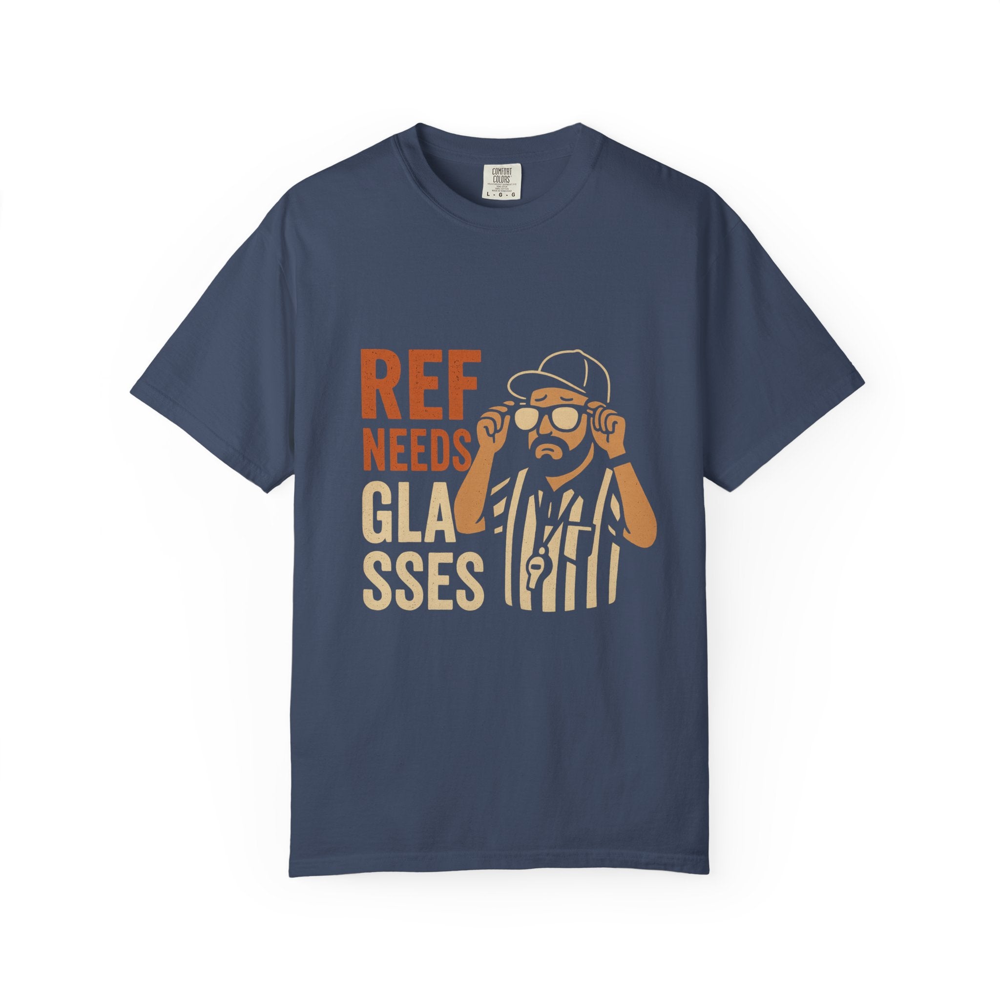 Ref Needs Glasses T-Shirt, Fun Referee Shirt, Casual Game Day Tee, Gift for Sports Fans, Unisex Graphic Top
