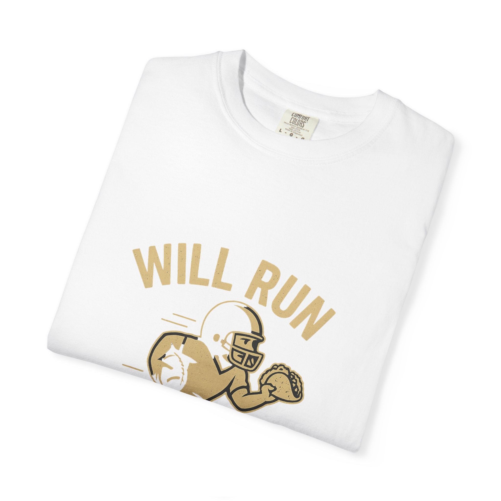 Sporty Humor T-shirt for Taco Lovers - Fun Gift for Football Fans, Tailgating, Game Day, BBQ, Casual Wear