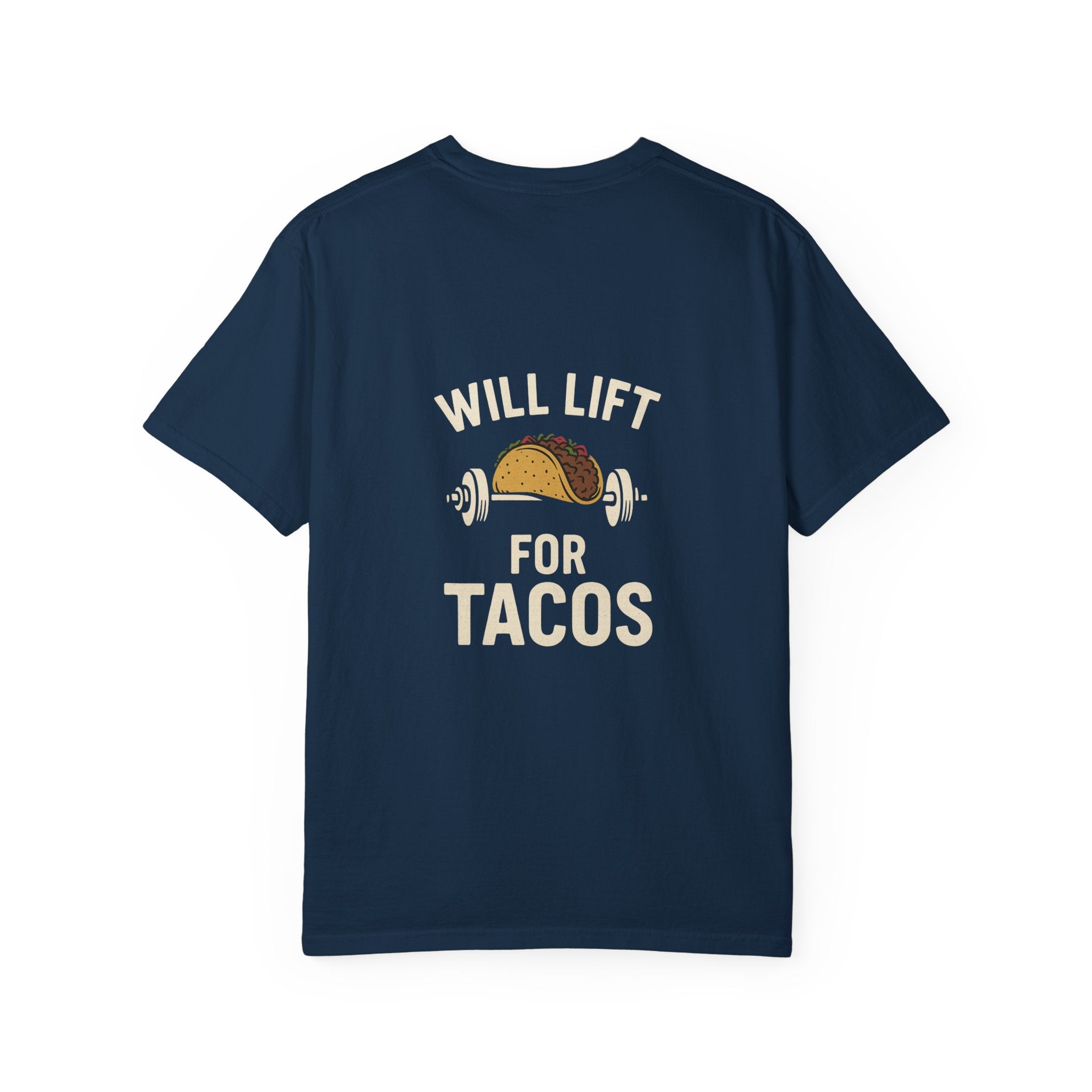 Funny Gym T-Shirt, Taco Lover Shirt, Gift for Weightlifters, Unisex Fitness Tee, Will Lift for Tacos Tee