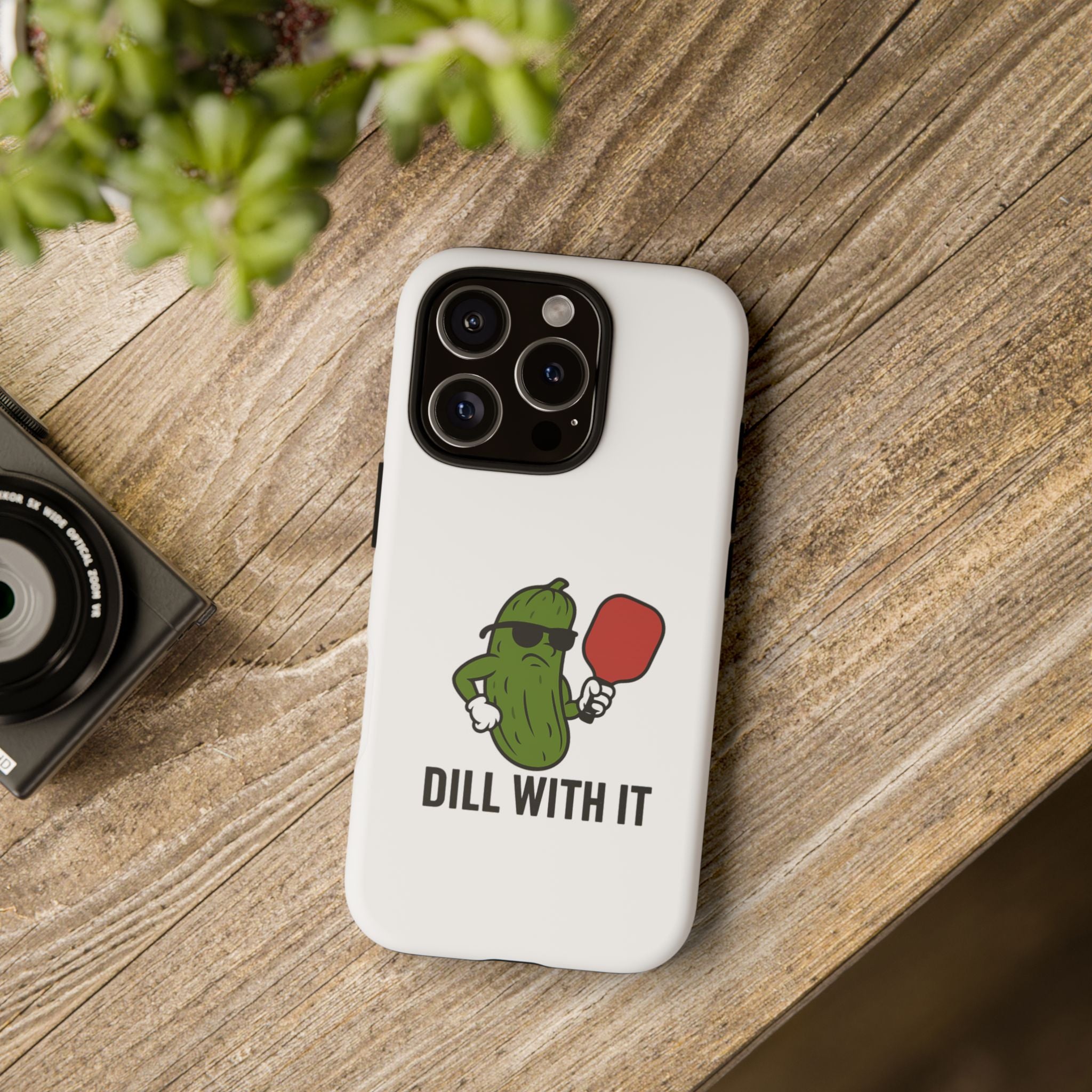 Funny Pickle Phone Case | Dill With It | Quirky Gift for Foodies, Humor Lovers, Birthdays, Kitchen Decor