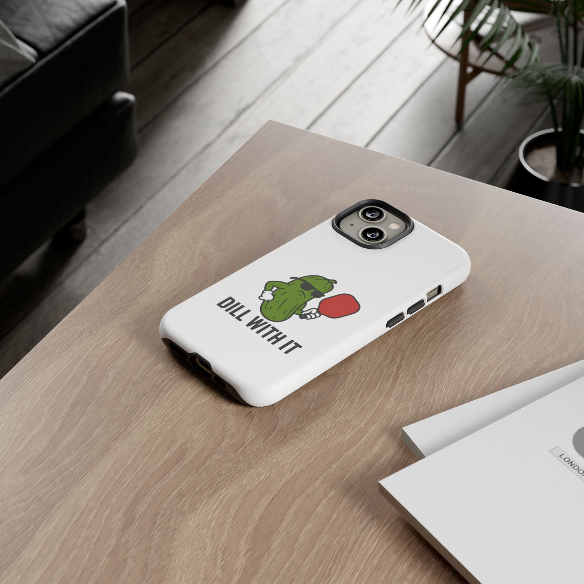 Funny Pickle Phone Case | Dill With It | Quirky Gift for Foodies, Humor Lovers, Birthdays, Kitchen Decor