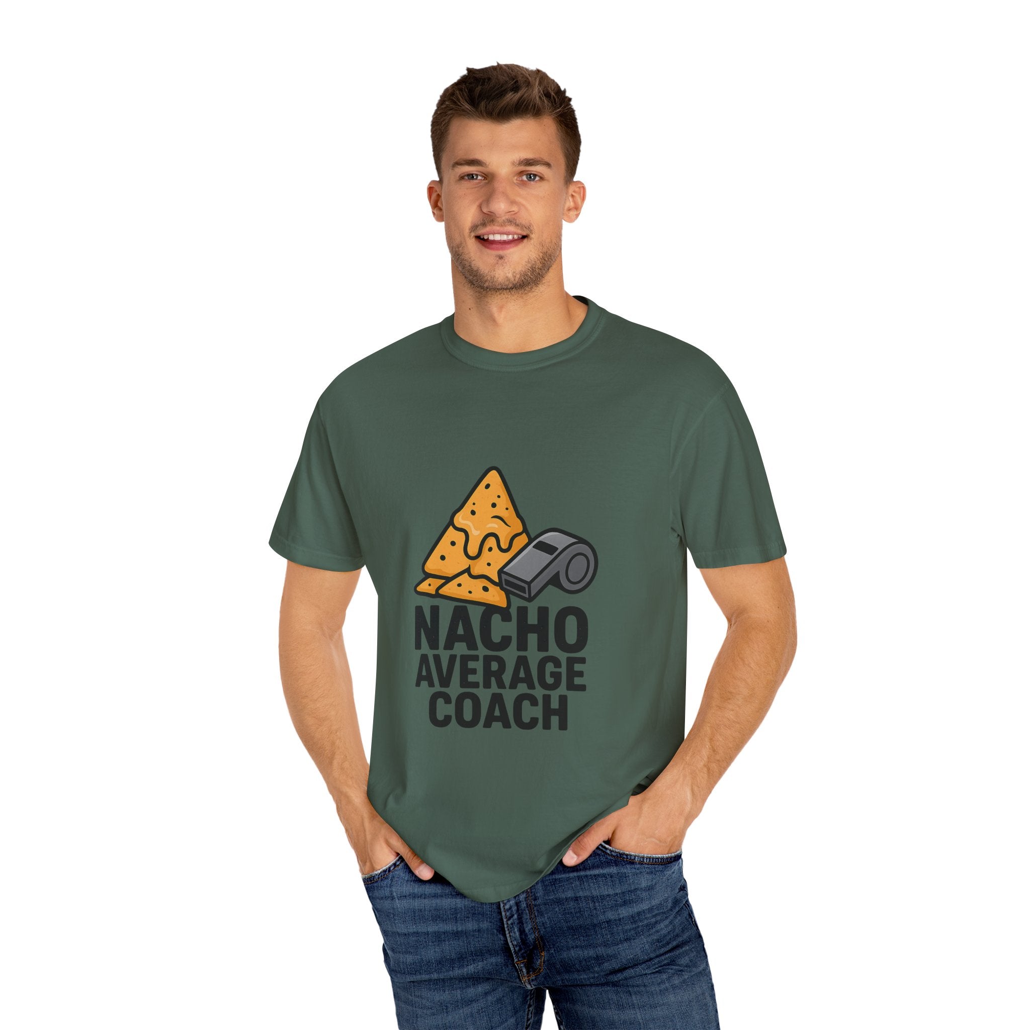 Nacho Average Coach T-Shirt - Fun and Humorous Tee for Coaches, Gift for Sports Fans, Unique Coaching Apparel, Casual Wear