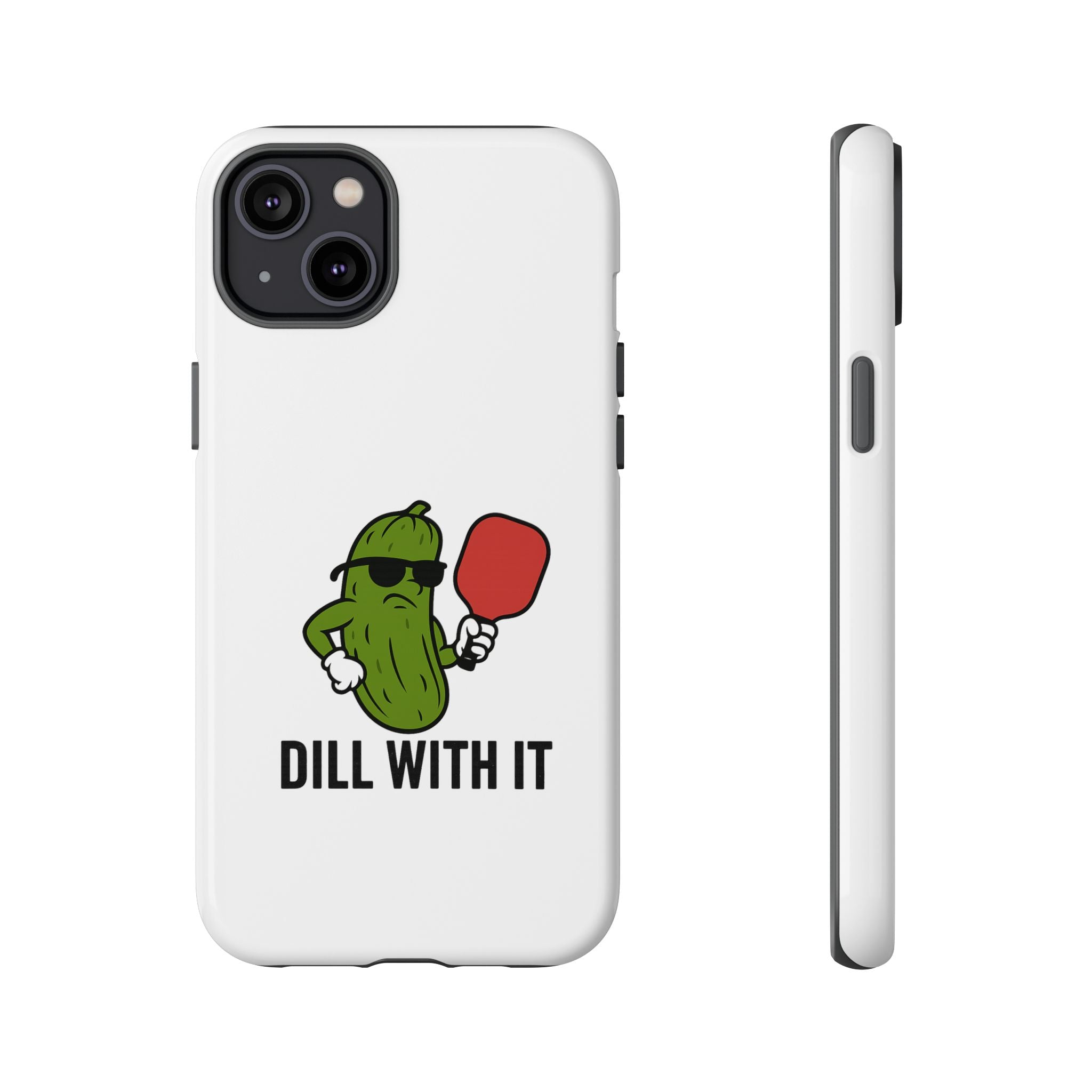 Funny Pickle Phone Case | Dill With It | Quirky Gift for Foodies, Humor Lovers, Birthdays, Kitchen Decor