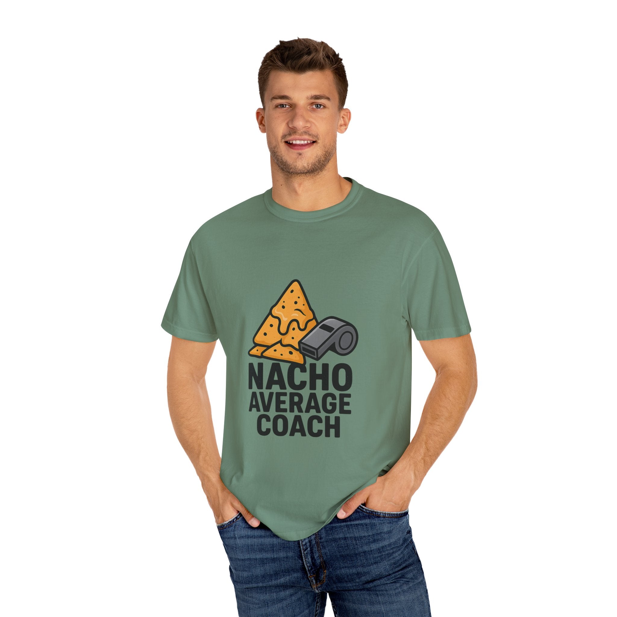 Nacho Average Coach T-Shirt - Fun and Humorous Tee for Coaches, Gift for Sports Fans, Unique Coaching Apparel, Casual Wear