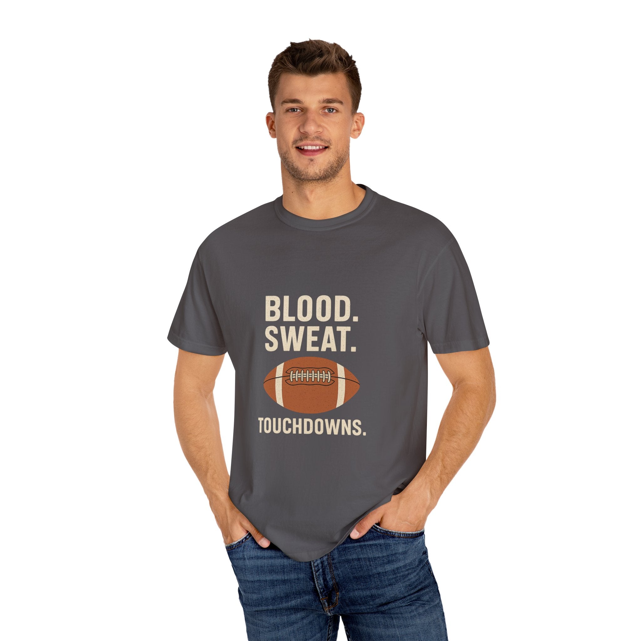 Football Fan T-Shirt, Unisex Garment-Dyed Tee, Sports Shirt, Game Day Apparel, Touchdown Celebration Gear