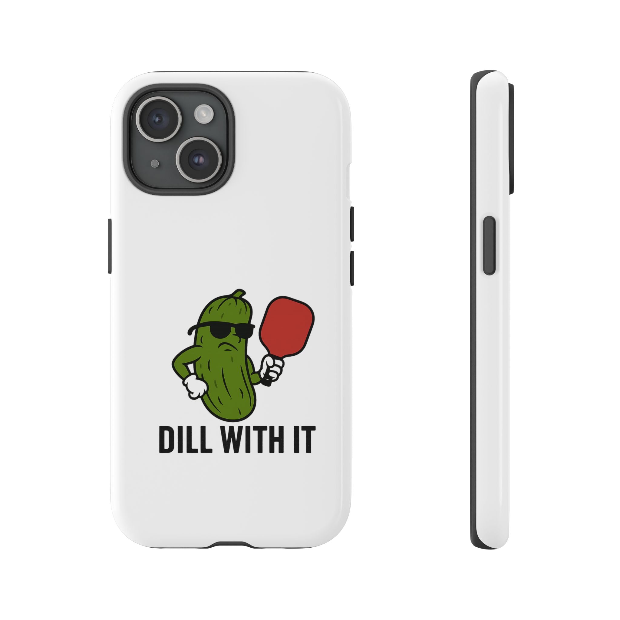 Funny Pickle Phone Case | Dill With It | Quirky Gift for Foodies, Humor Lovers, Birthdays, Kitchen Decor
