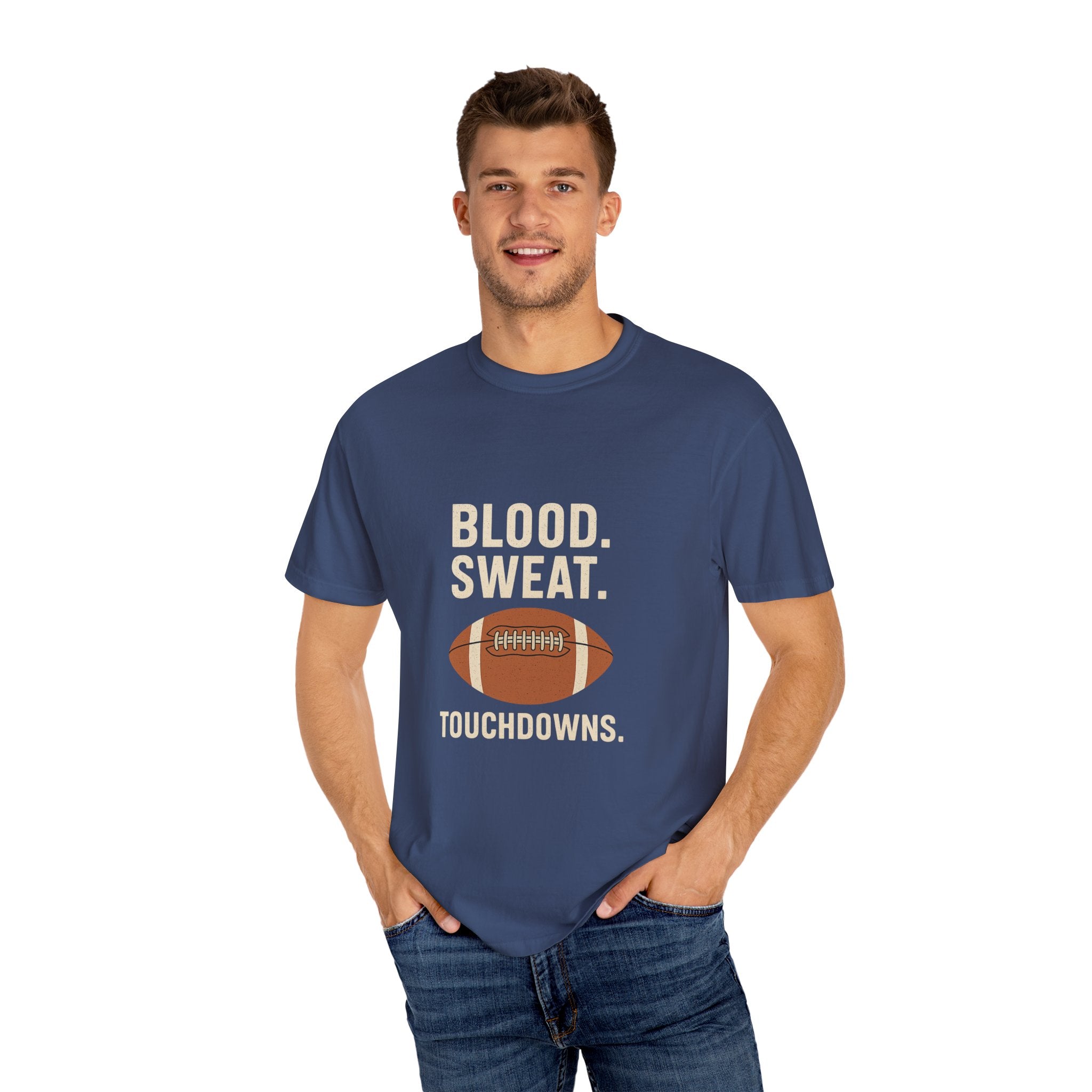 Football Fan T-Shirt, Unisex Garment-Dyed Tee, Sports Shirt, Game Day Apparel, Touchdown Celebration Gear