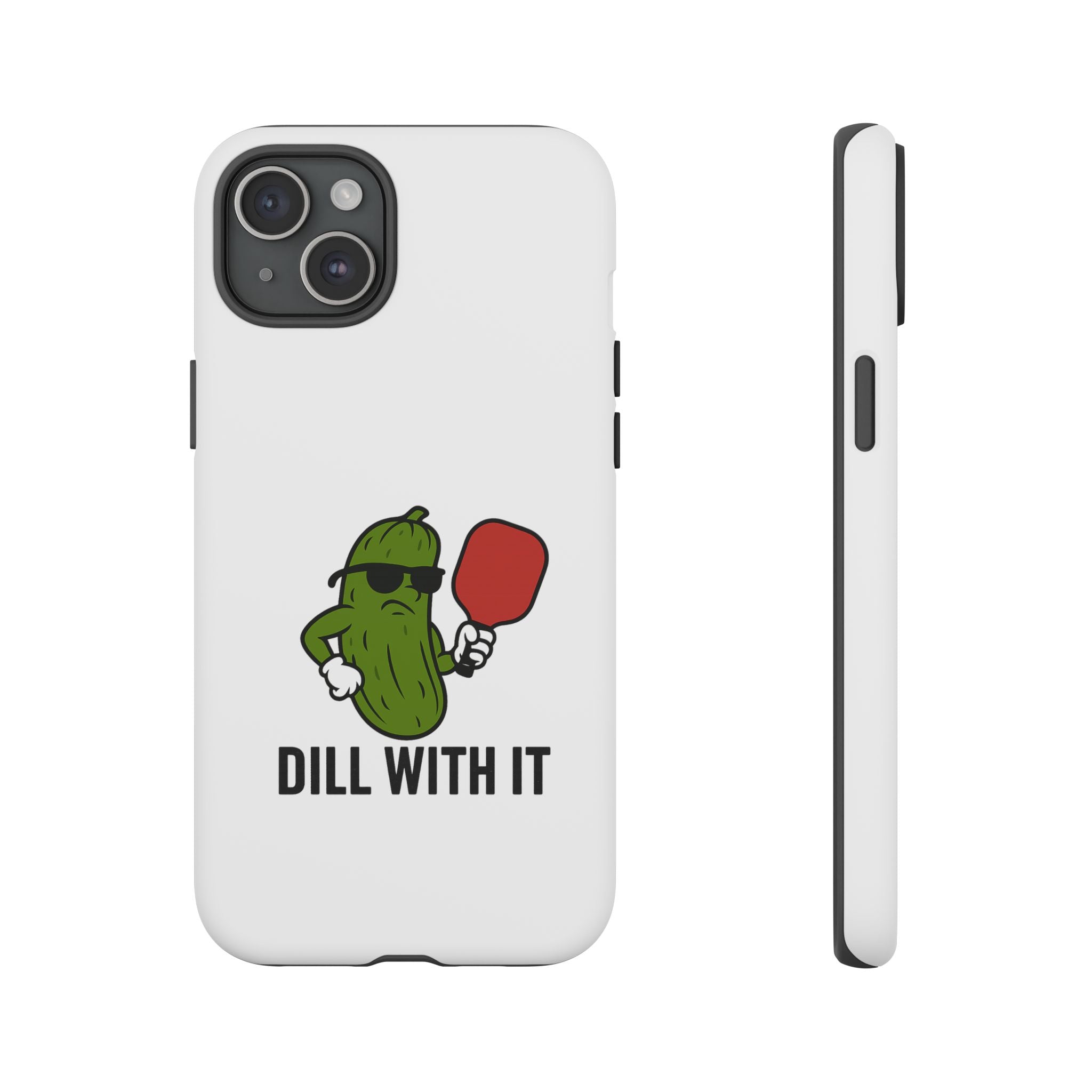 Funny Pickle Phone Case | Dill With It | Quirky Gift for Foodies, Humor Lovers, Birthdays, Kitchen Decor