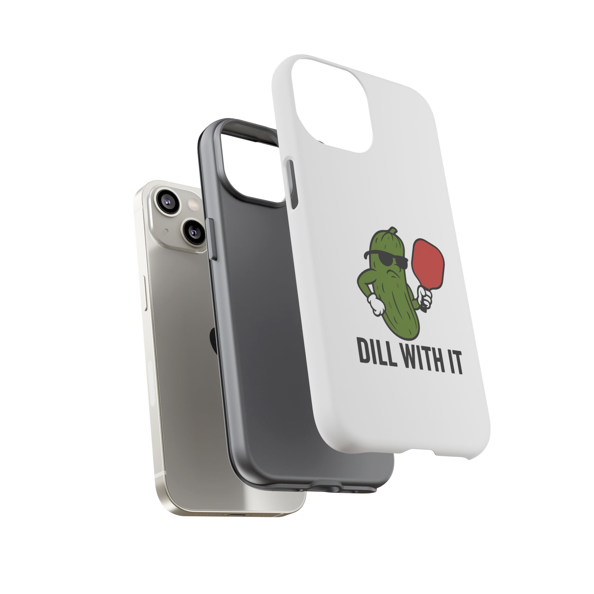 Funny Pickle Phone Case | Dill With It | Quirky Gift for Foodies, Humor Lovers, Birthdays, Kitchen Decor