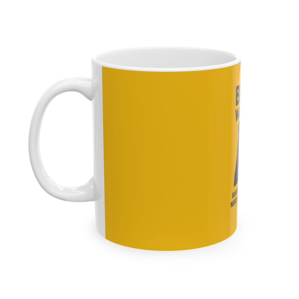 Bear Coffee Mug, Rugged Mornings, Strong Coffee Lover Gift, Gifts for Him, Funny Ceramic Mug, Office Mug, Bear Design Mug