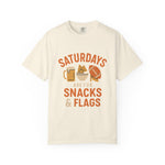 Fun Game Day T-Shirt for Snack Lovers, Football Fan Tee, Saturday Vibe Shirt, Unisex Comfort Wear, Weekend Celebration Top