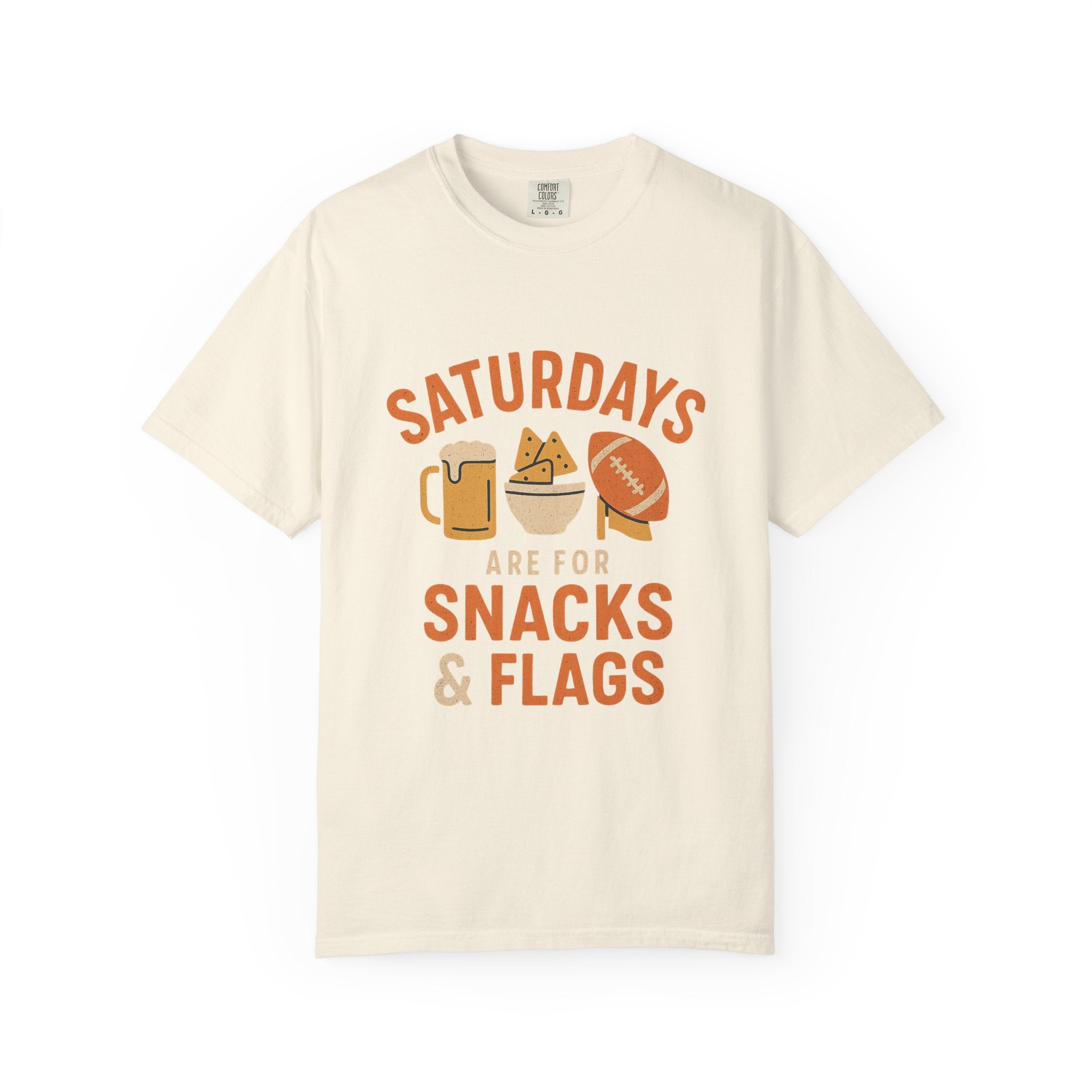 Fun Game Day T-Shirt for Snack Lovers, Football Fan Tee, Saturday Vibe Shirt, Unisex Comfort Wear, Weekend Celebration Top