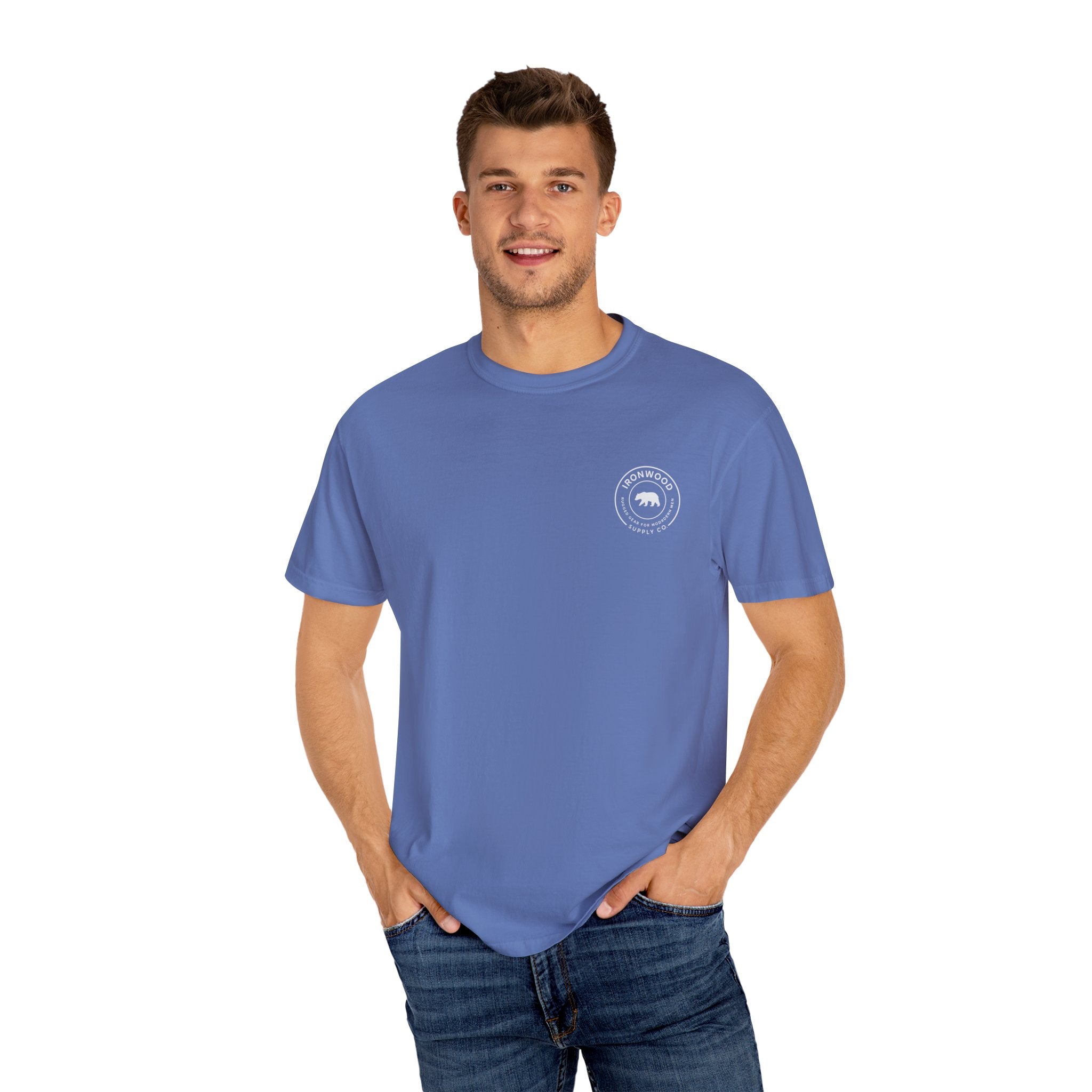 Garment-Dyed Fitness T-shirt for Food Lovers, Gym Apparel, Funny Tee, Bacon & Barbells Shirt, Unisex Workout Top