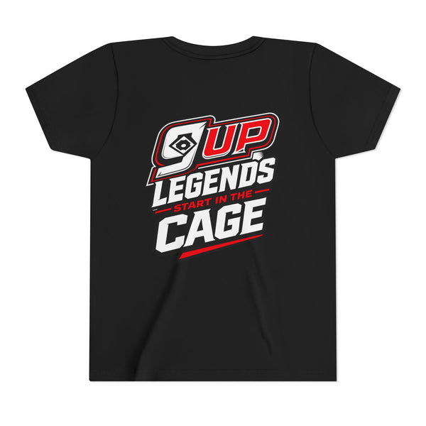 Youth Tee — "Up Legends Start in the Cage" Graphic Kids T‑Shirt