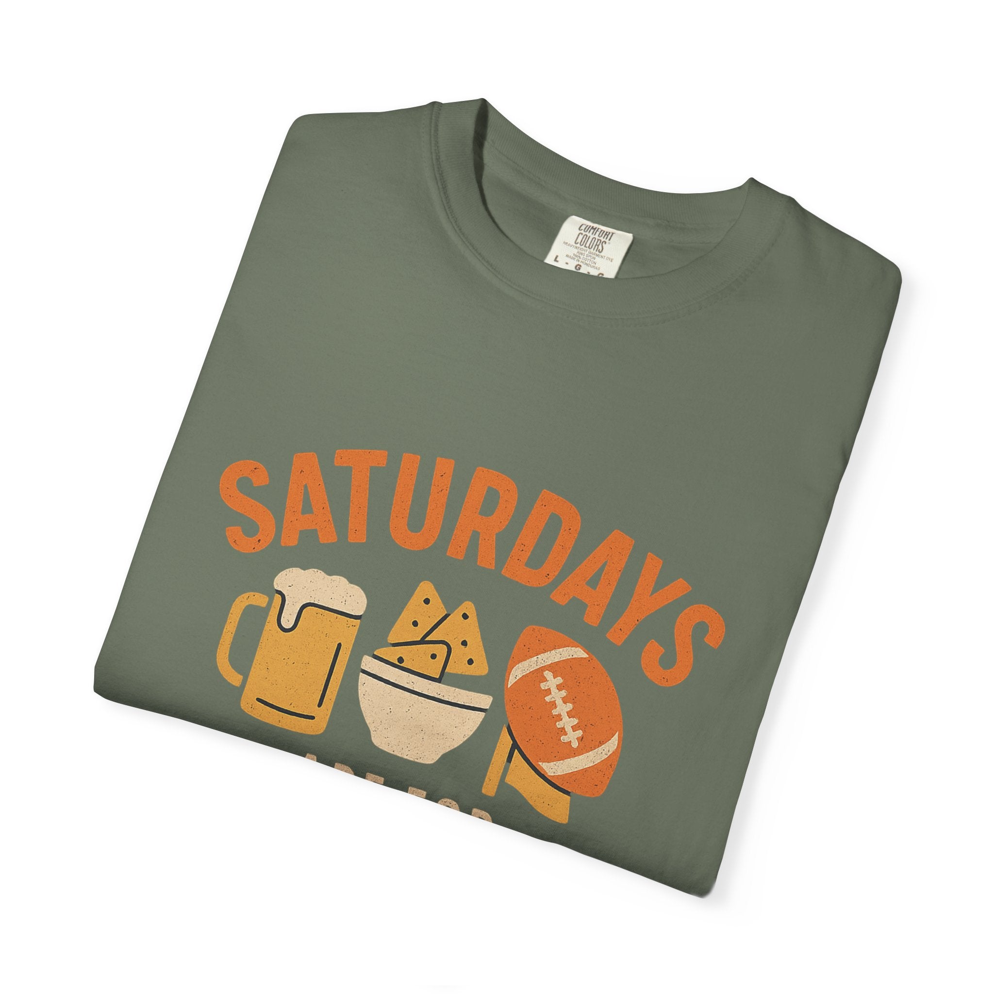 Fun Game Day T-Shirt for Snack Lovers, Football Fan Tee, Saturday Vibe Shirt, Unisex Comfort Wear, Weekend Celebration Top