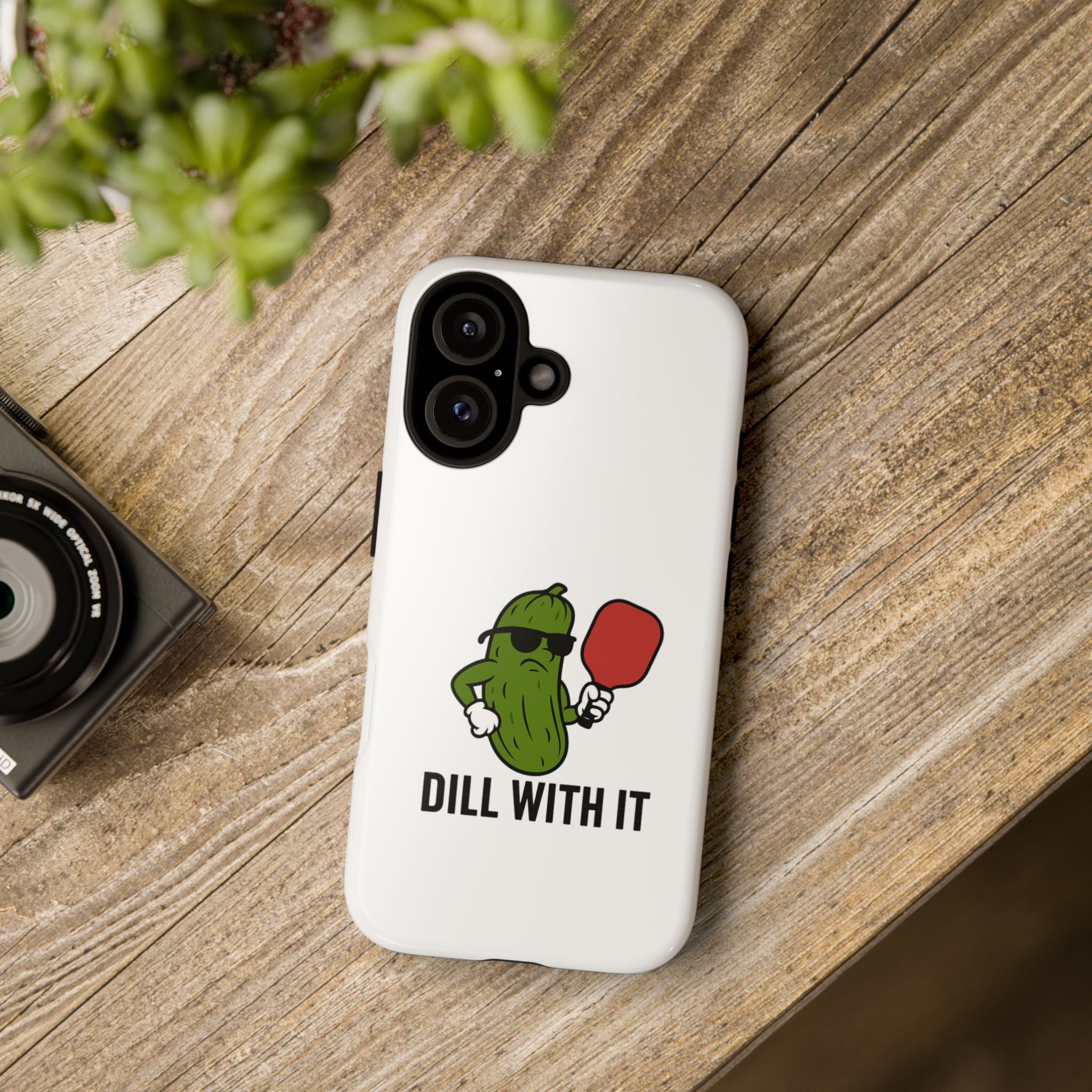 Funny Pickle Phone Case | Dill With It | Quirky Gift for Foodies, Humor Lovers, Birthdays, Kitchen Decor