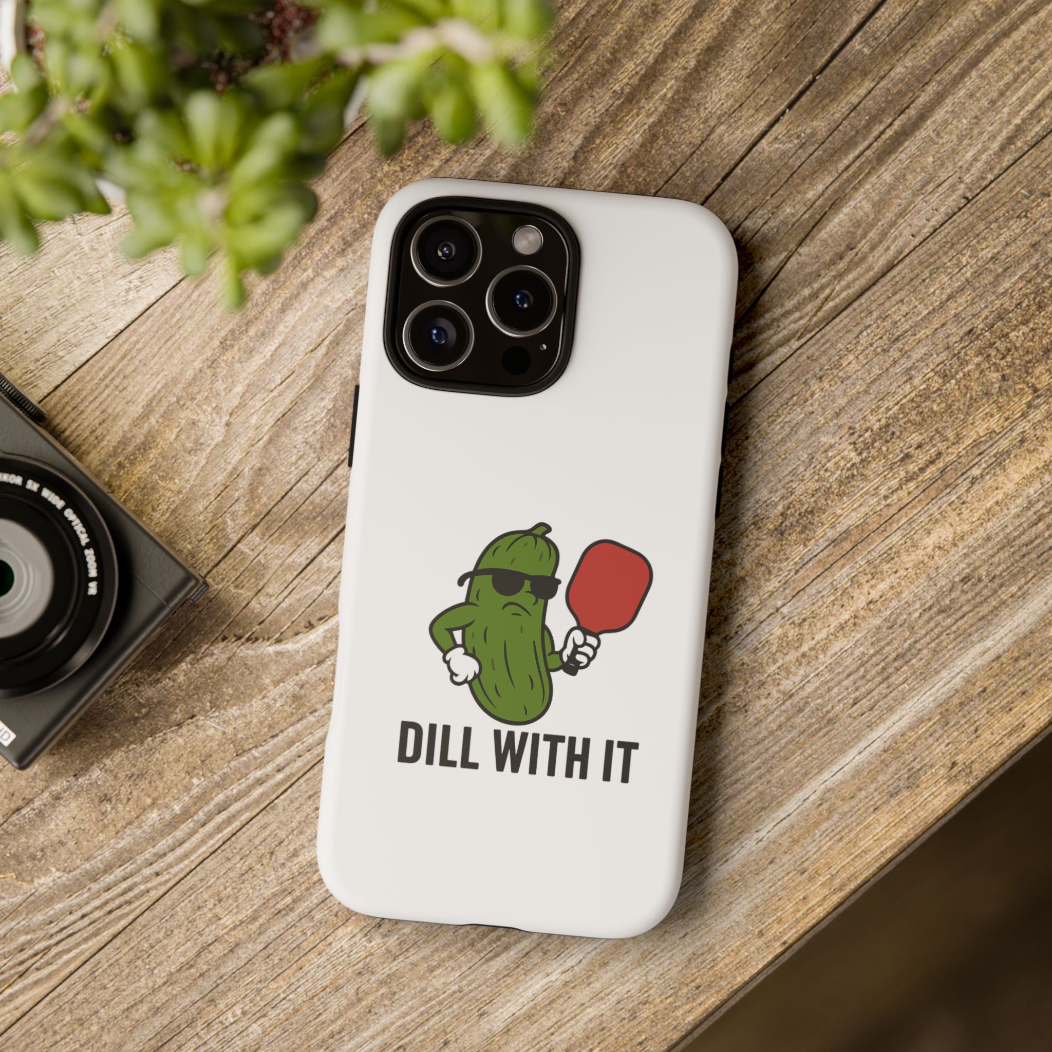 Funny Pickle Phone Case | Dill With It | Quirky Gift for Foodies, Humor Lovers, Birthdays, Kitchen Decor