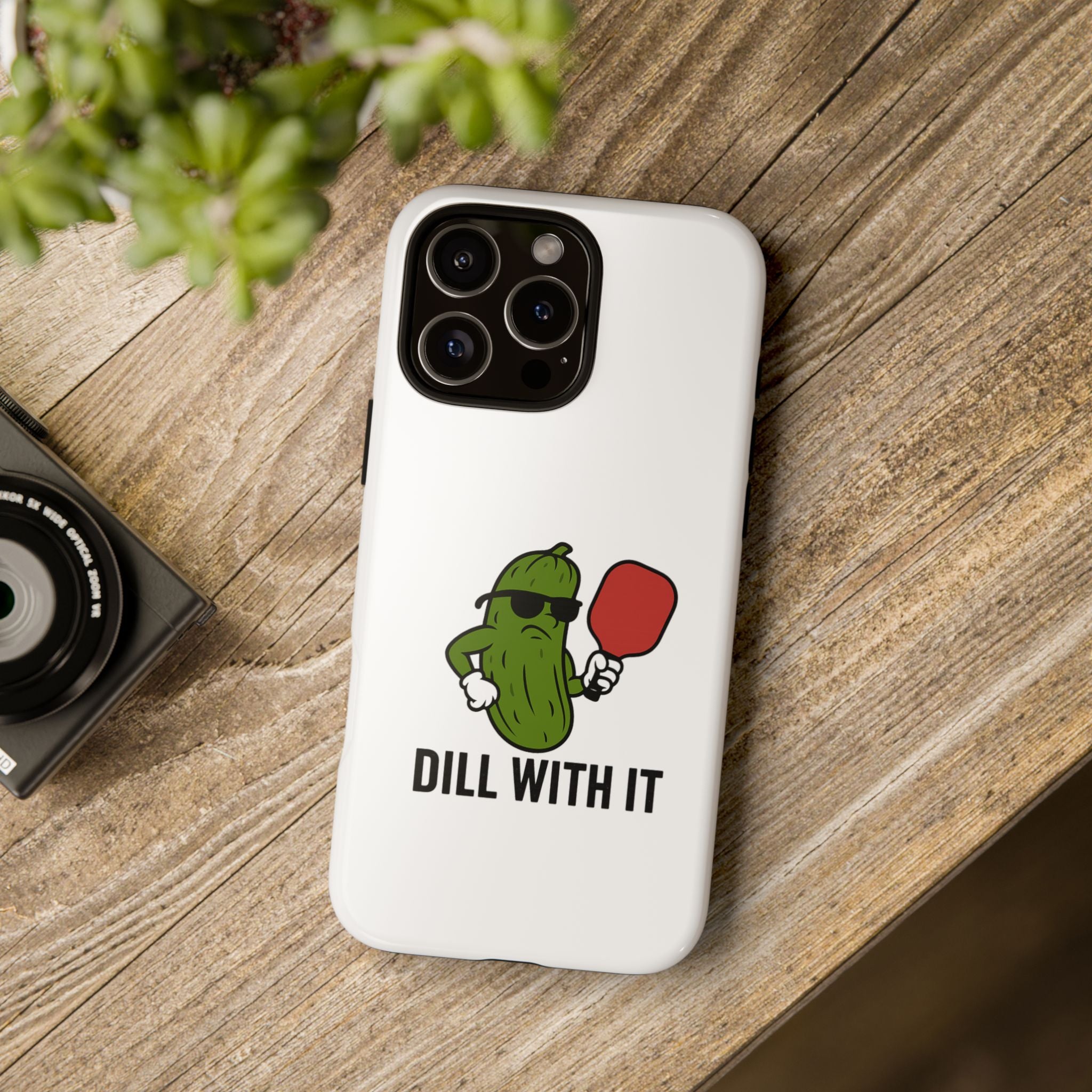 Funny Pickle Phone Case | Dill With It | Quirky Gift for Foodies, Humor Lovers, Birthdays, Kitchen Decor