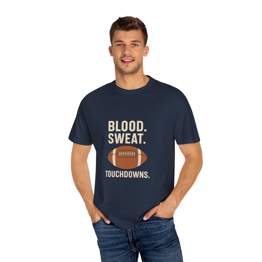 Football Fan T-Shirt, Unisex Garment-Dyed Tee, Sports Shirt, Game Day Apparel, Touchdown Celebration Gear