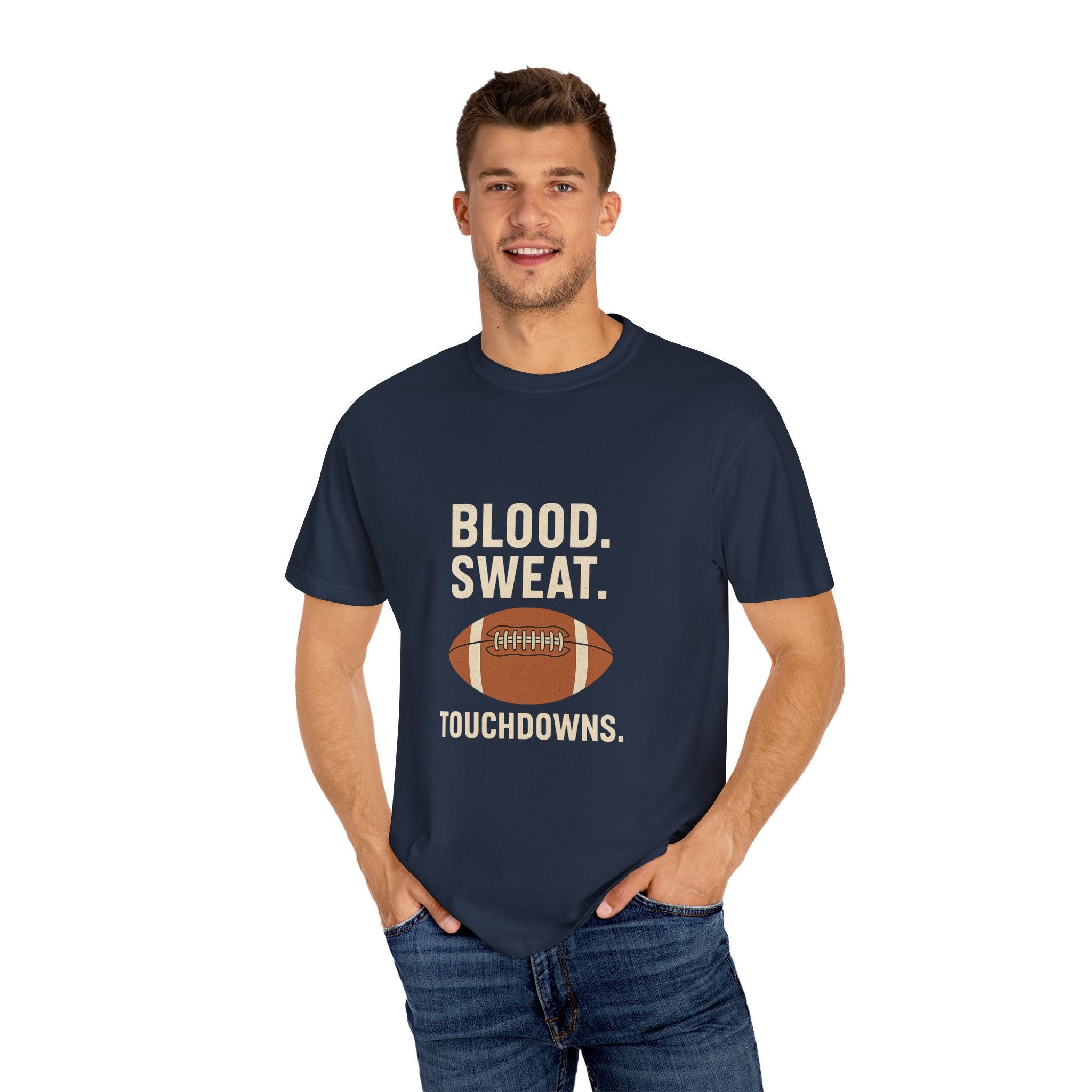Football Fan T-Shirt, Unisex Garment-Dyed Tee, Sports Shirt, Game Day Apparel, Touchdown Celebration Gear