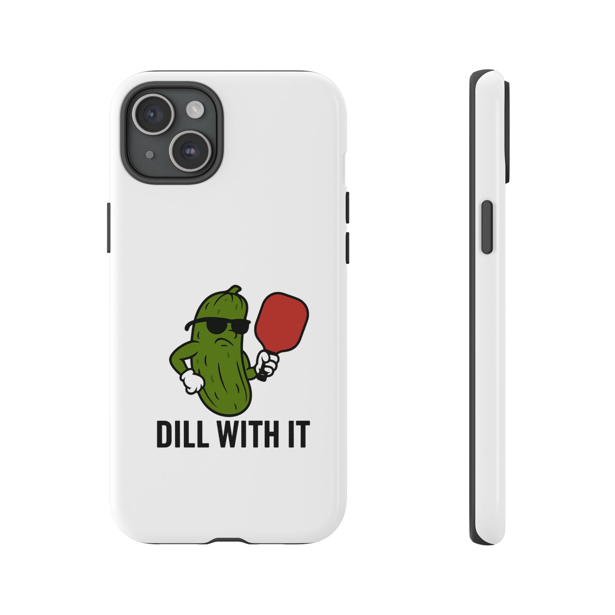 Funny Pickle Phone Case | Dill With It | Quirky Gift for Foodies, Humor Lovers, Birthdays, Kitchen Decor