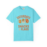 Fun Game Day T-Shirt for Snack Lovers, Football Fan Tee, Saturday Vibe Shirt, Unisex Comfort Wear, Weekend Celebration Top