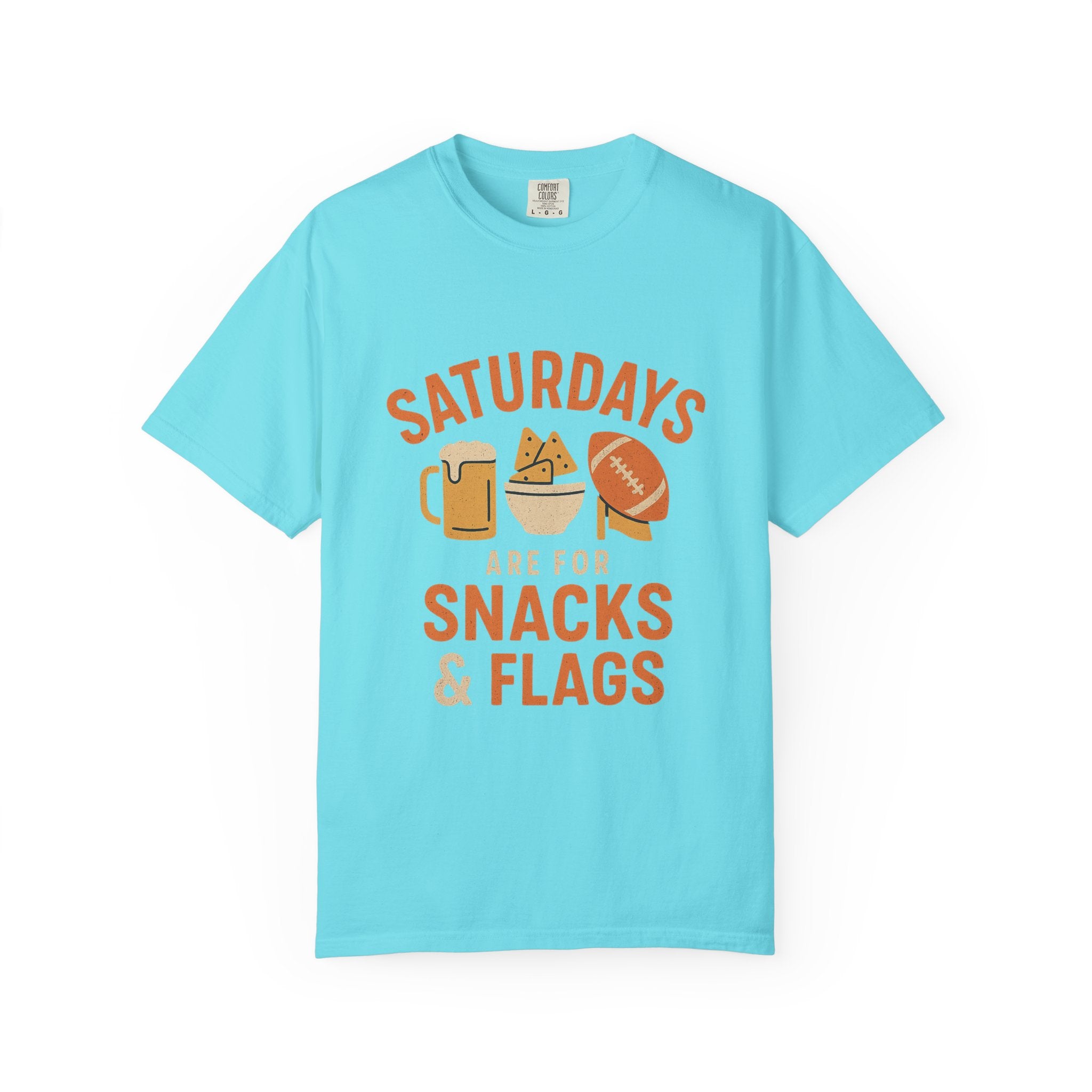 Fun Game Day T-Shirt for Snack Lovers, Football Fan Tee, Saturday Vibe Shirt, Unisex Comfort Wear, Weekend Celebration Top