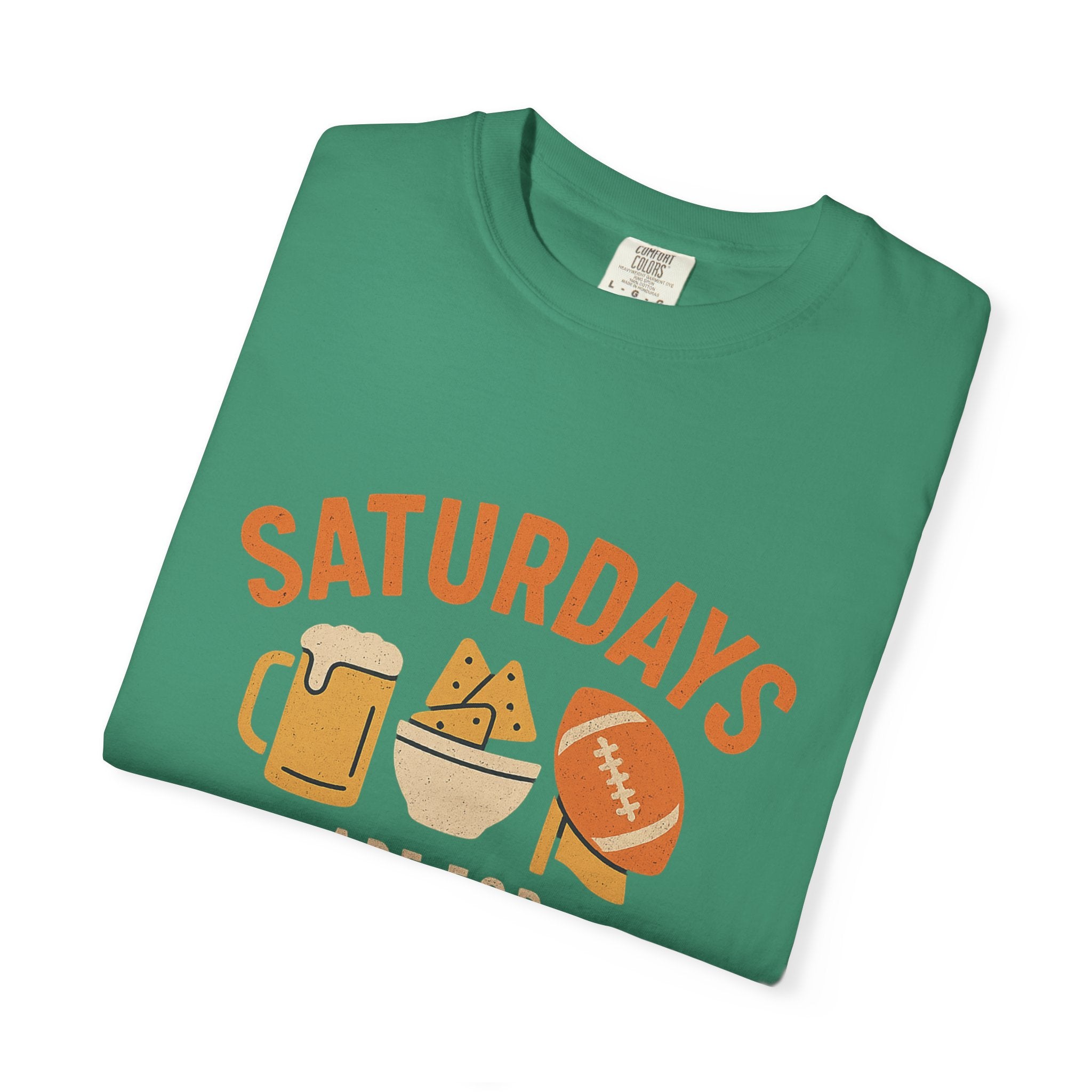 Fun Game Day T-Shirt for Snack Lovers, Football Fan Tee, Saturday Vibe Shirt, Unisex Comfort Wear, Weekend Celebration Top