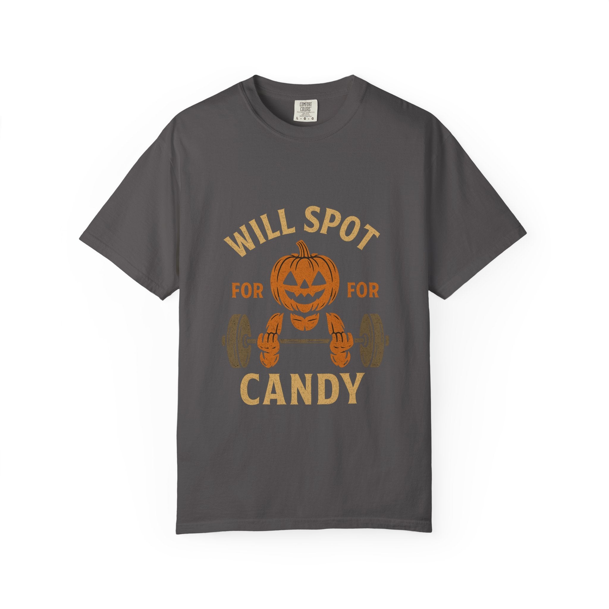 Halloween Workout T-Shirt - 'Will Spot for Candy' Unisex Tee, Funny Gym Shirt, Gift for Fitness Lovers, Halloween Apparel, Cute Workout Top