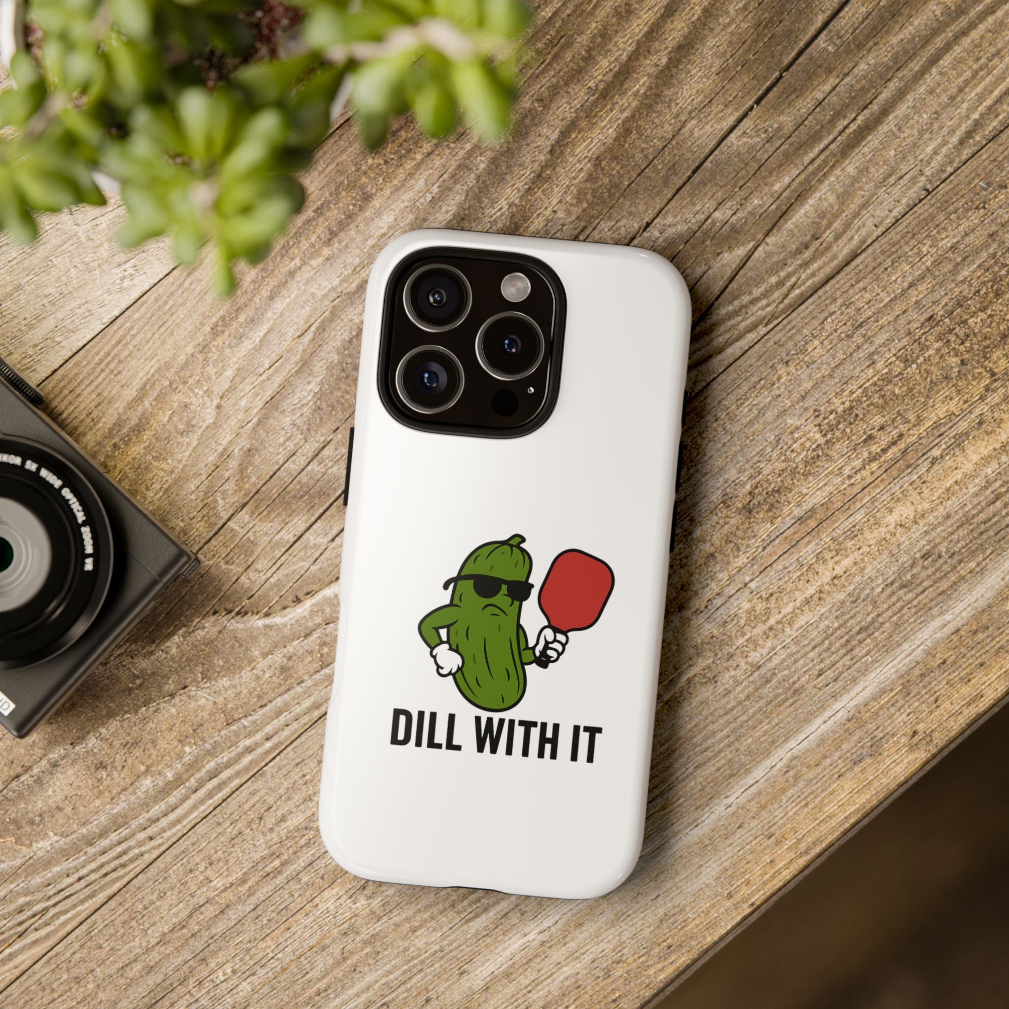 Funny Pickle Phone Case | Dill With It | Quirky Gift for Foodies, Humor Lovers, Birthdays, Kitchen Decor