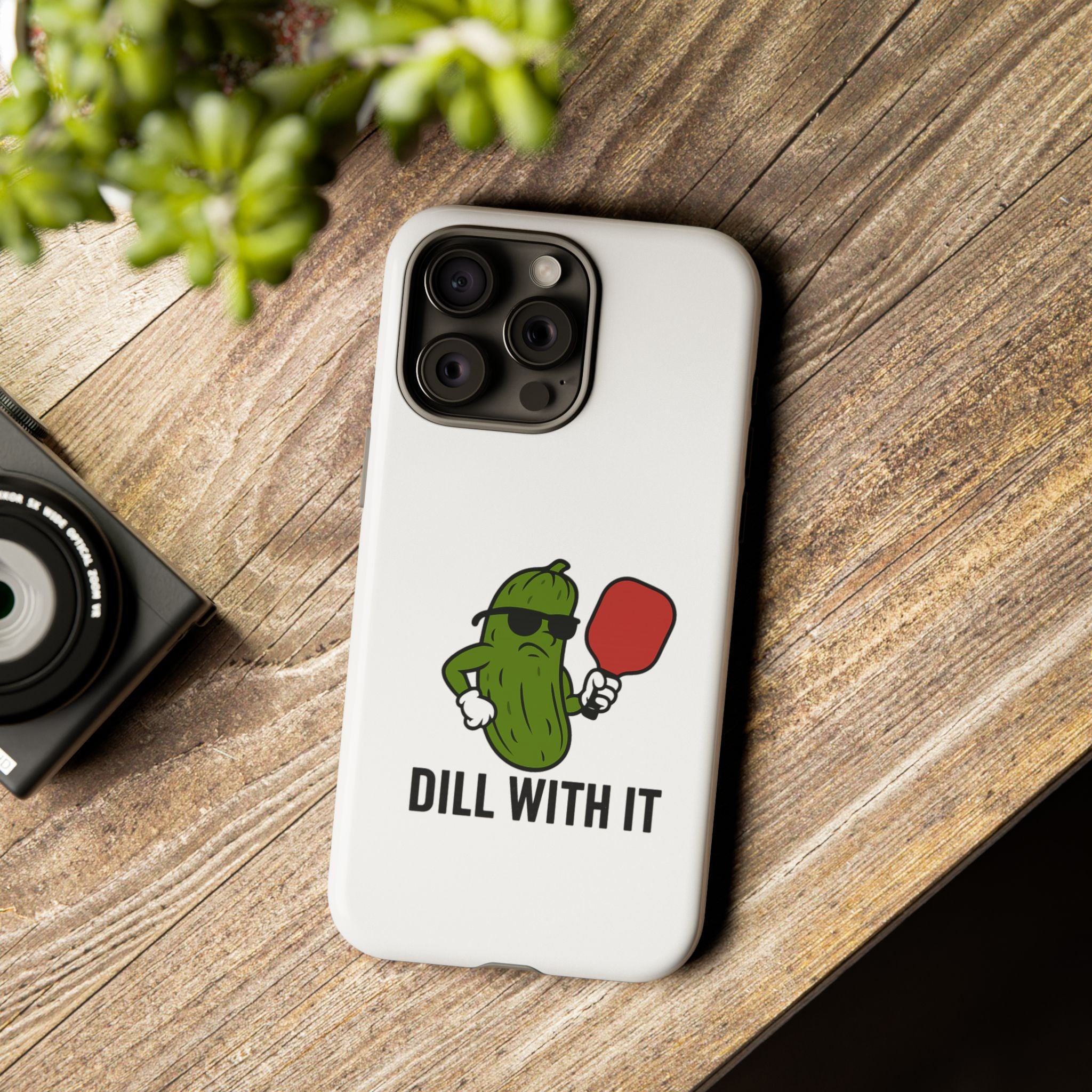 Funny Pickle Phone Case | Dill With It | Quirky Gift for Foodies, Humor Lovers, Birthdays, Kitchen Decor