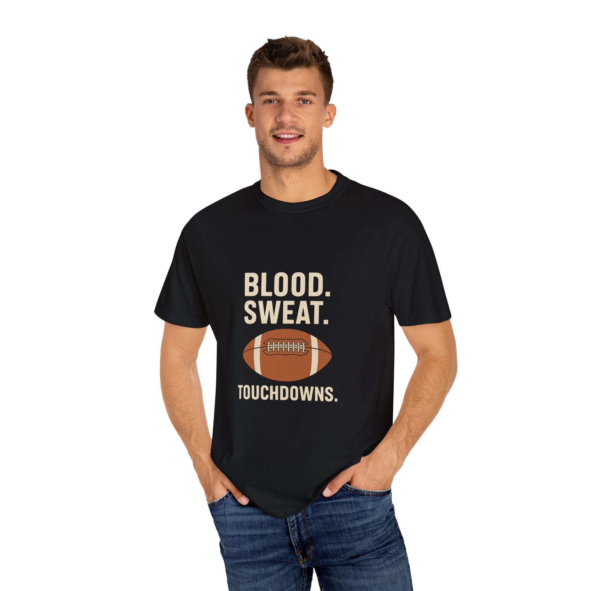 Football Fan T-Shirt, Unisex Garment-Dyed Tee, Sports Shirt, Game Day Apparel, Touchdown Celebration Gear