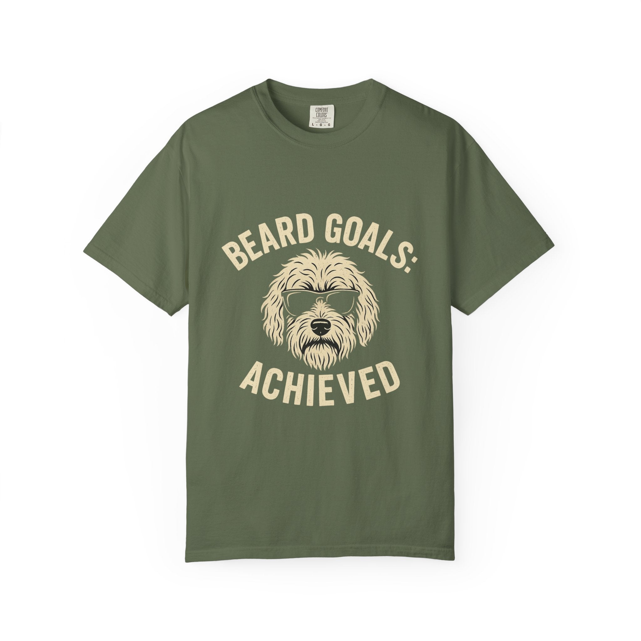 Beard Goals T-Shirt, Fun Graphic Tee, Dog Lover Apparel, Casual Wear, Gifts for Him, Father's Day T-Shirt