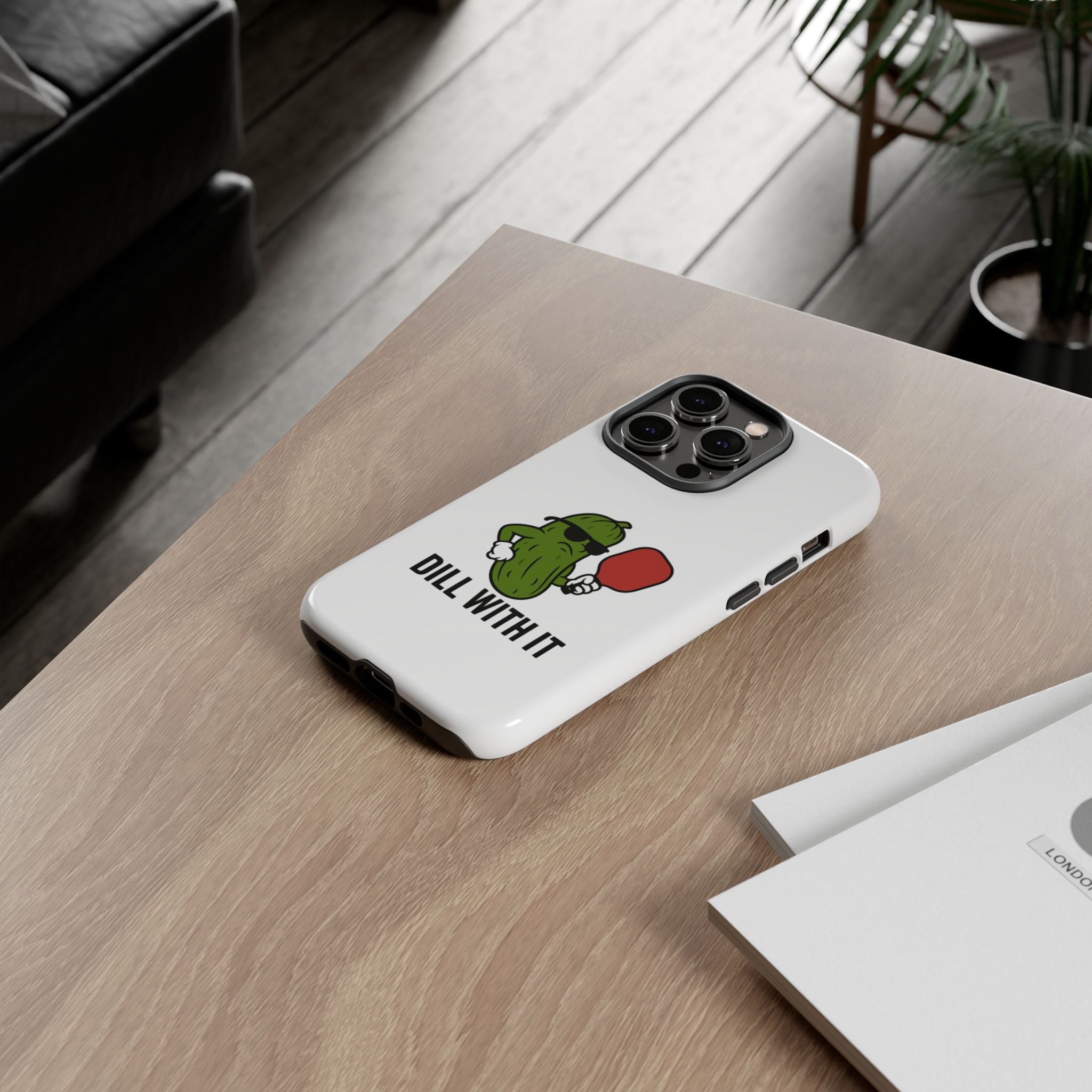 Funny Pickle Phone Case | Dill With It | Quirky Gift for Foodies, Humor Lovers, Birthdays, Kitchen Decor