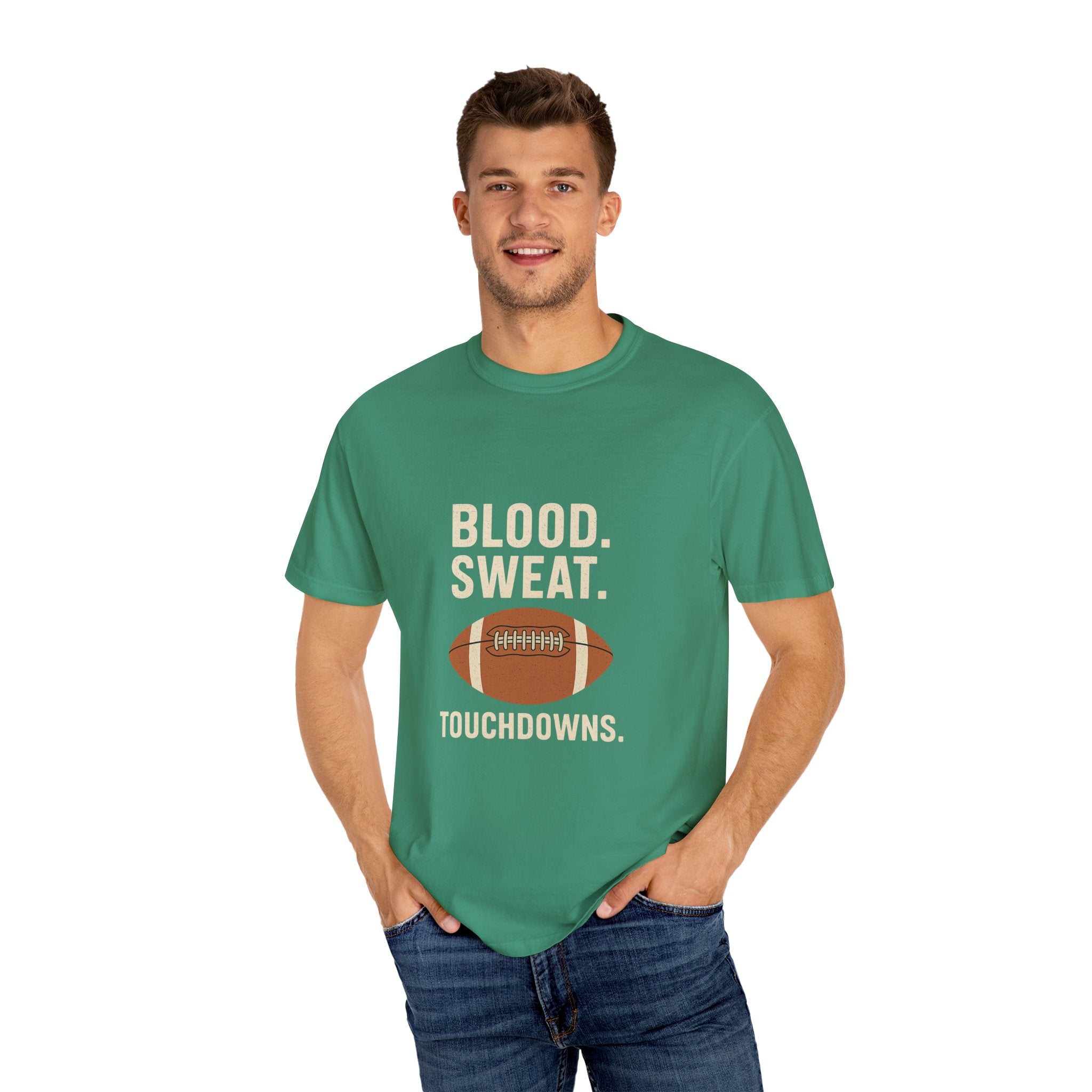 Football Fan T-Shirt, Unisex Garment-Dyed Tee, Sports Shirt, Game Day Apparel, Touchdown Celebration Gear