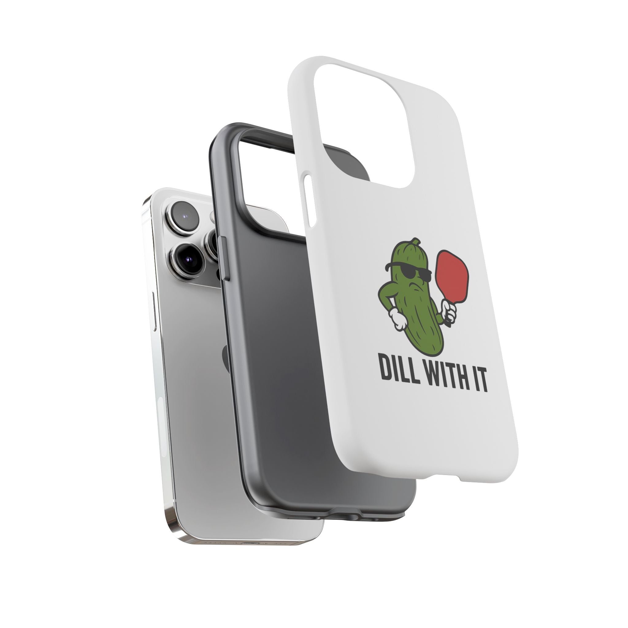 Funny Pickle Phone Case | Dill With It | Quirky Gift for Foodies, Humor Lovers, Birthdays, Kitchen Decor